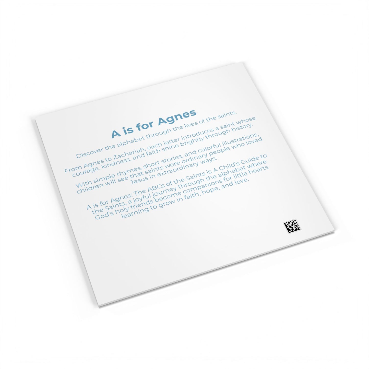 A is for Agnes (Softcover) The ABCs of the Saints - A Child's Guide to the Saints - Catholic ABC Book | Saints Alphabet Book for Kids