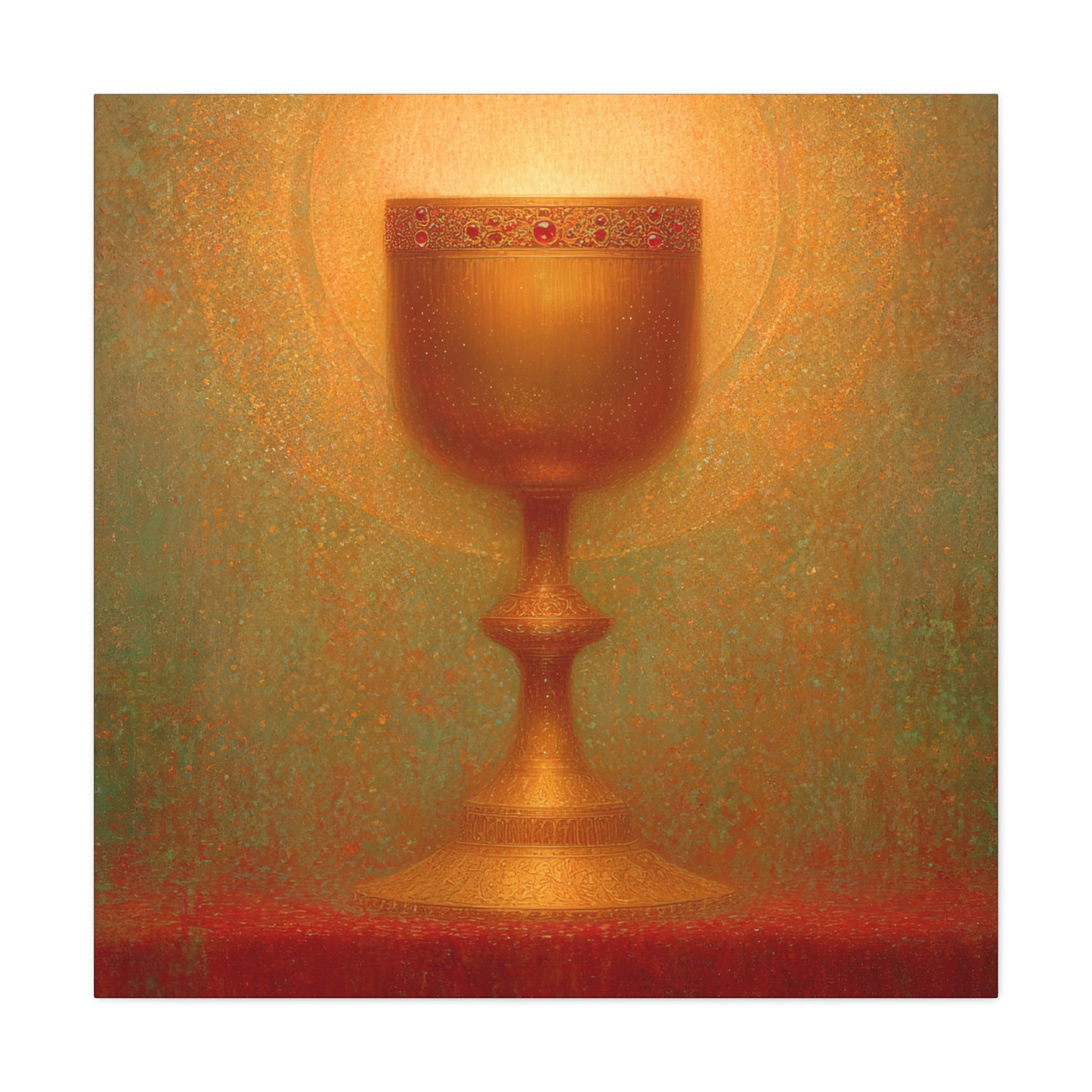 Chalice of the Lamb, Light of the World - The Holy Grail - Gallery Wrapped Canvas - Print - Religious Art for your Home - Catholic Art