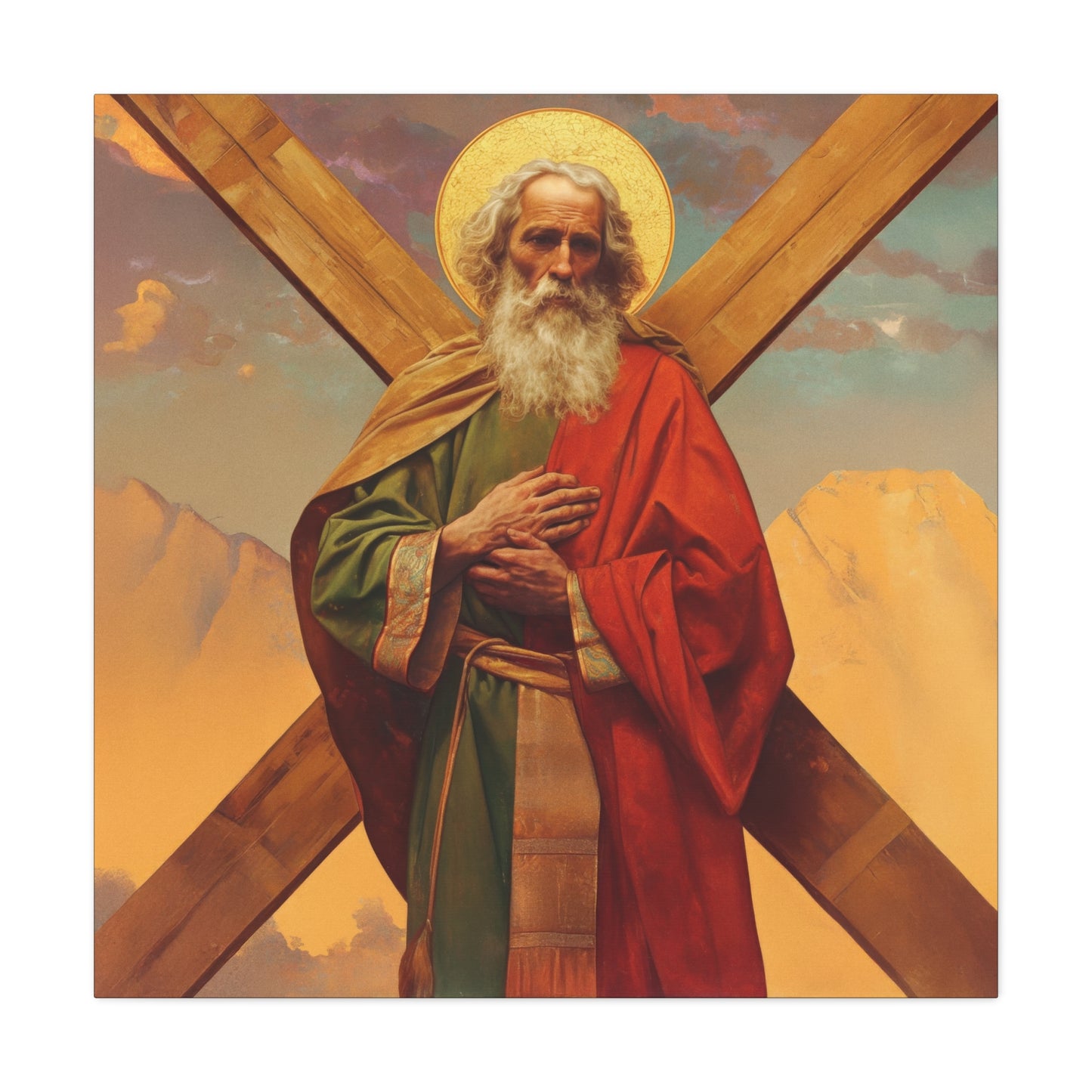 Saint Andrew the Apostle - Gallery Wrapped Canvas - Print - Religious Art for your Home - Catholic