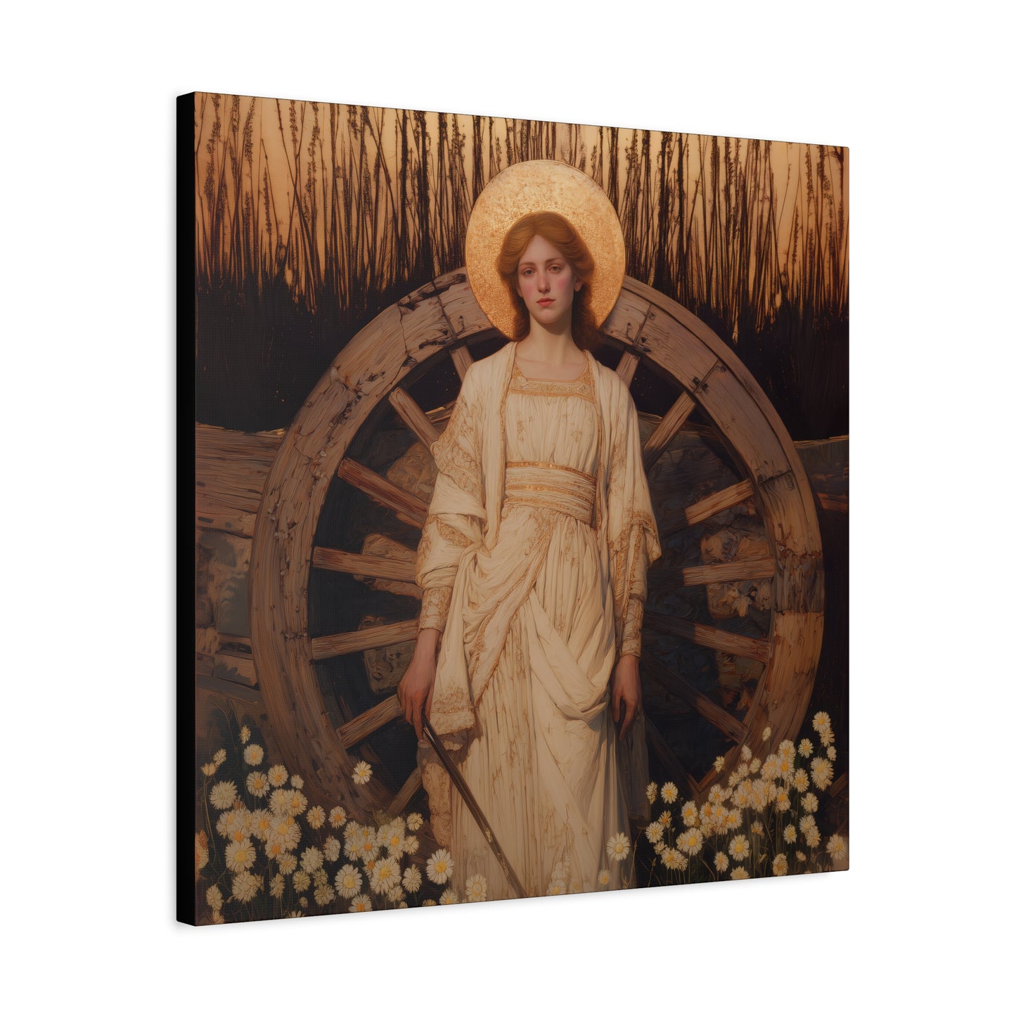 Saint Catherine of Alexandria -  Museum Wrapped Canvas - Sanctified Souls Print - Religious Art for your Home - Catholic Patron Saint Art