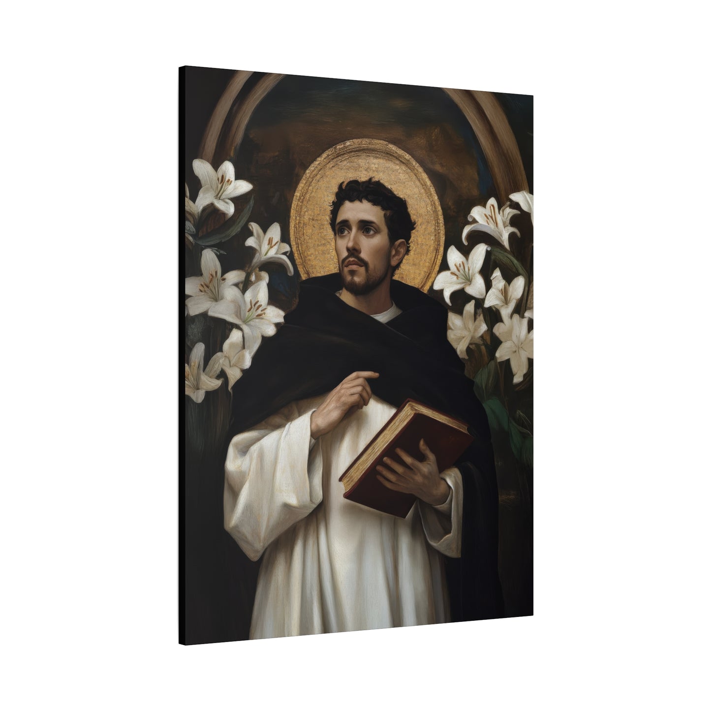 Saint Dominic -  Museum Wrapped Canvas - Sanctified Souls Print - Religious Art for your Home - Catholic Patron Saint Art