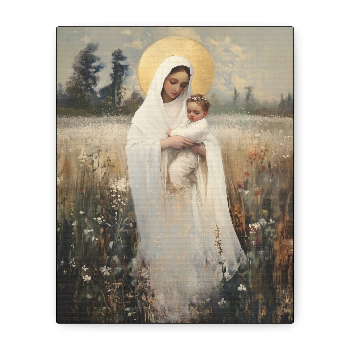 Our Lady of the Prairie - Multiple Sizes - Catholic Home art - Museum Wrapped Canvas - Sanctified Souls Print