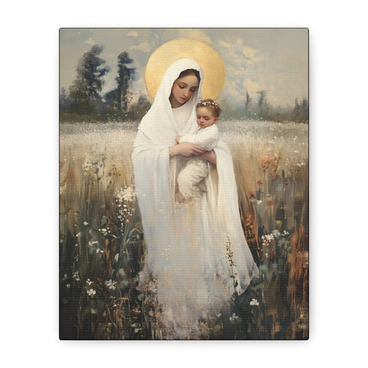 Our Lady of the Prairie - Multiple Sizes - Catholic Home art - Museum Wrapped Canvas - Sanctified Souls Print