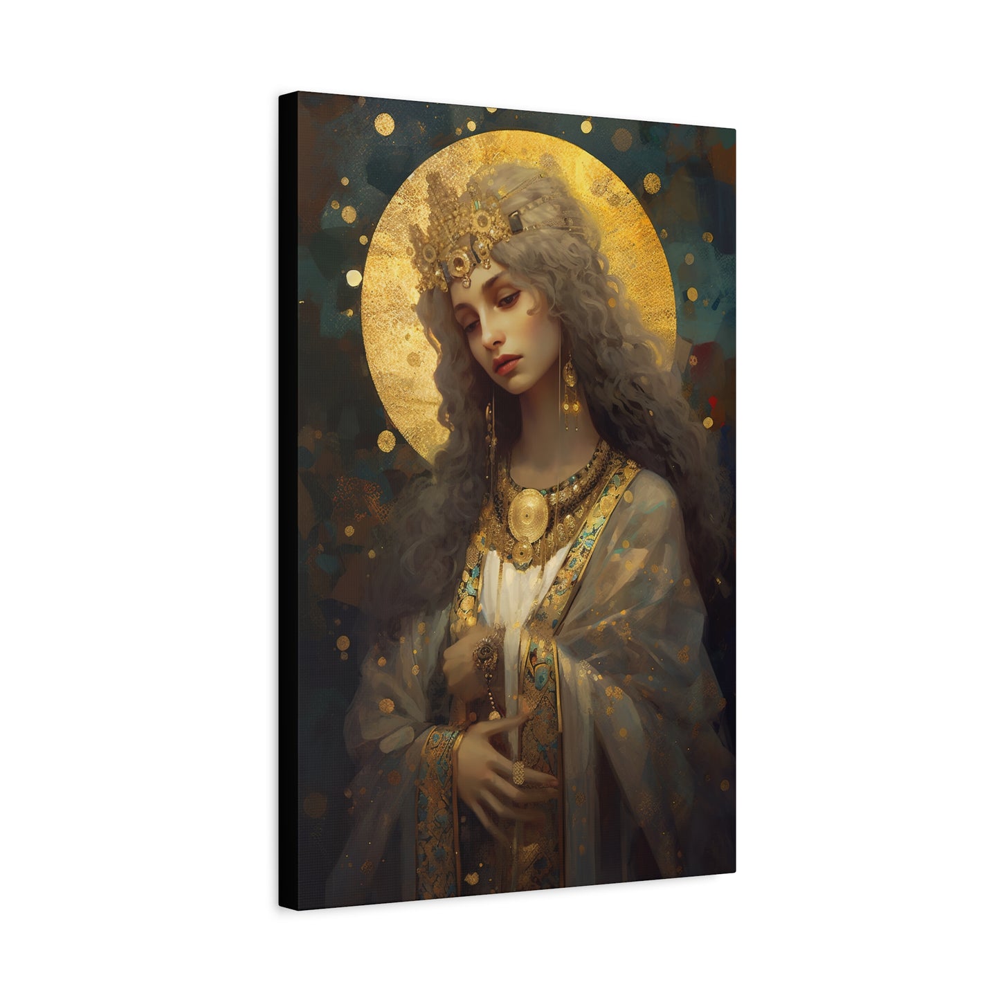 Saint Catherine of Alexandra - Museum Wrapped Canvas - Sanctified Souls Print - Religious Art for your Home