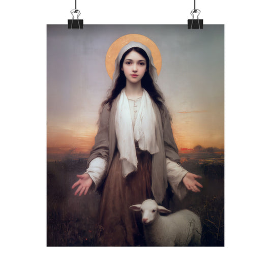 Saint Germaine Cousin - Sanctified Souls Print - Multiple Sizes - Premium Matte Vertical Posters