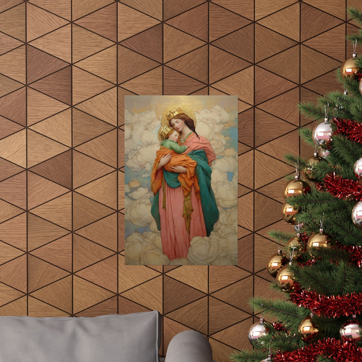 Our Lady, Strong and Tender - Mary, Help of Christians - Sanctified Souls Print - Multiple Sizes - Premium Matte Vertical Posters