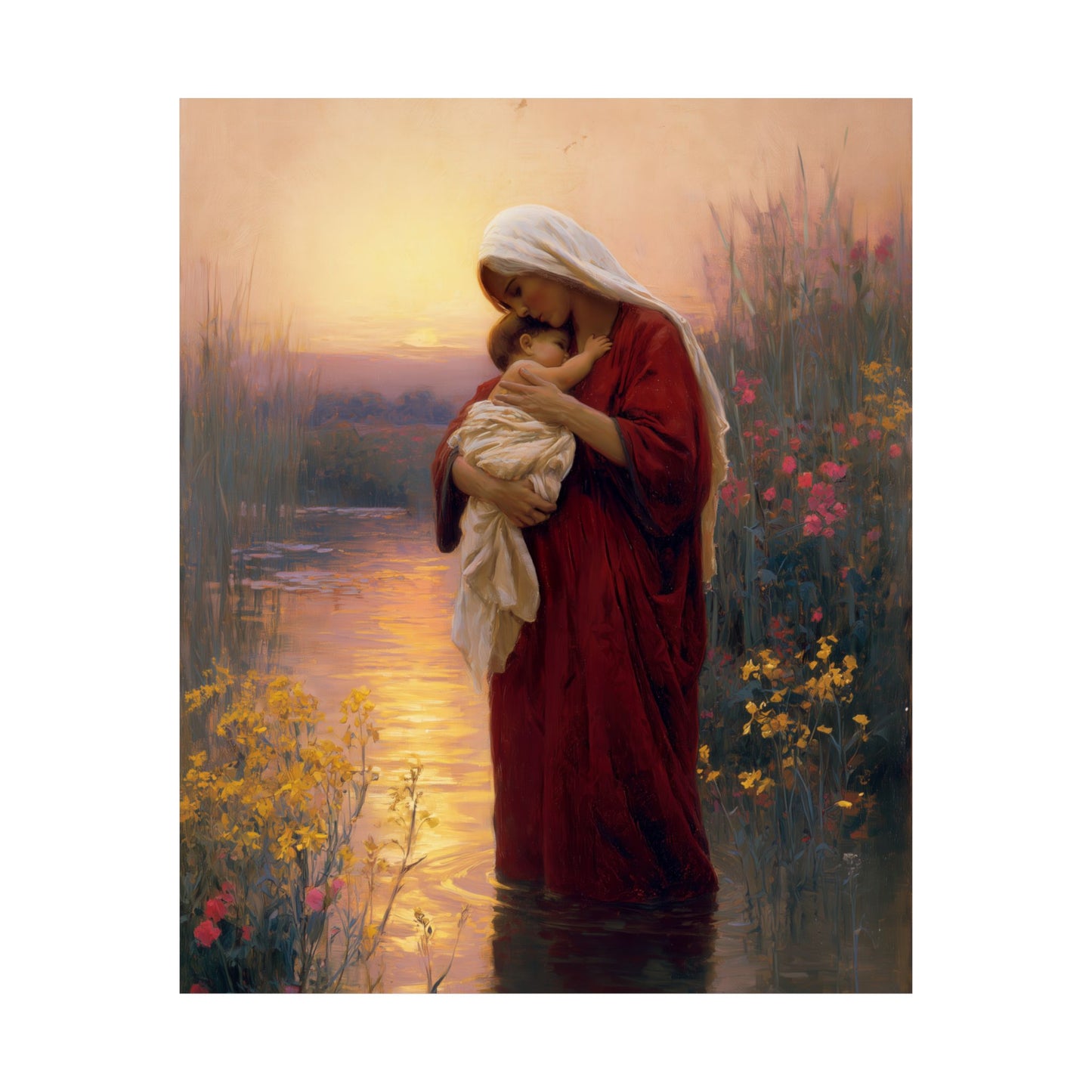 Saint Elizabeth, Mother to John the Baptist - Sanctified Souls Print - Multiple Sizes - Premium Matte Vertical Posters