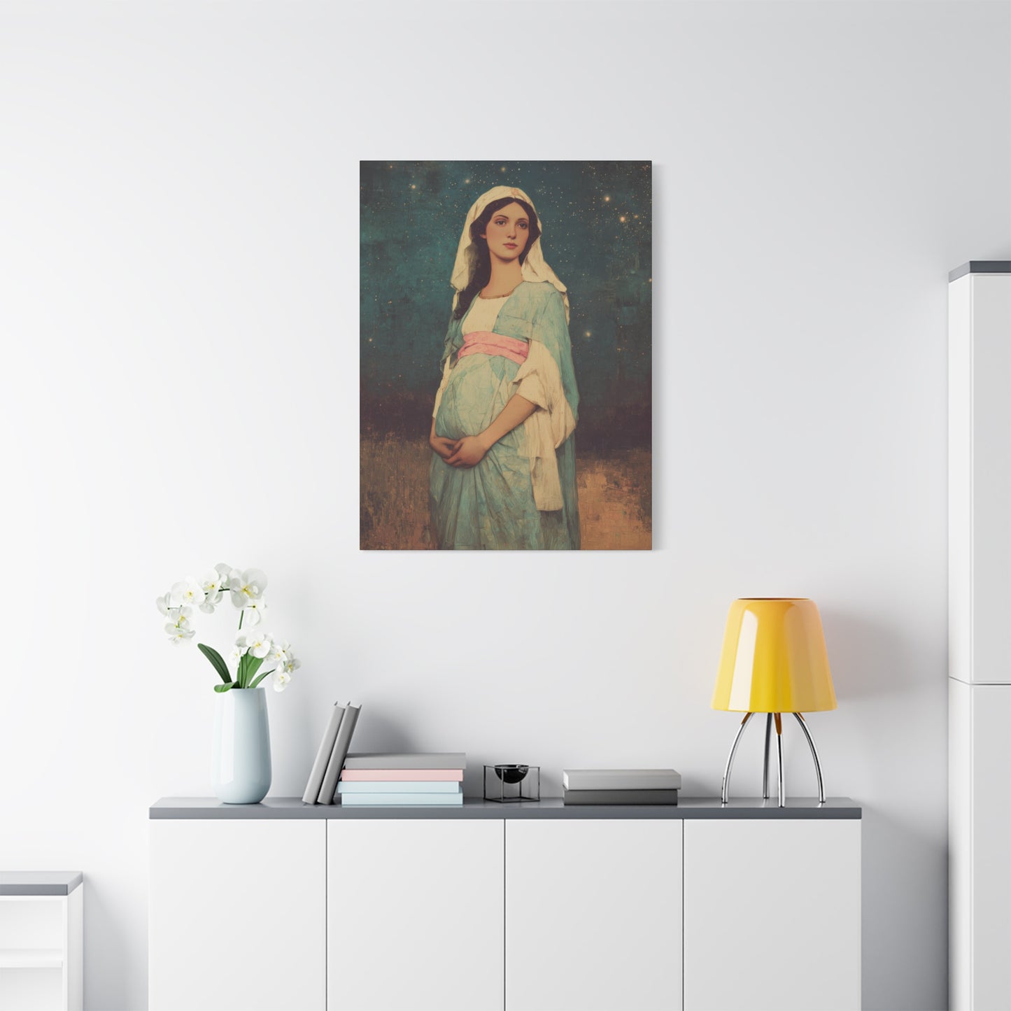 Our Lady of 'O' - Our Lady of Expectation - Mother Mary - Marian Art - Gallery Wrapped Canvas - Print - Catholic Art Print