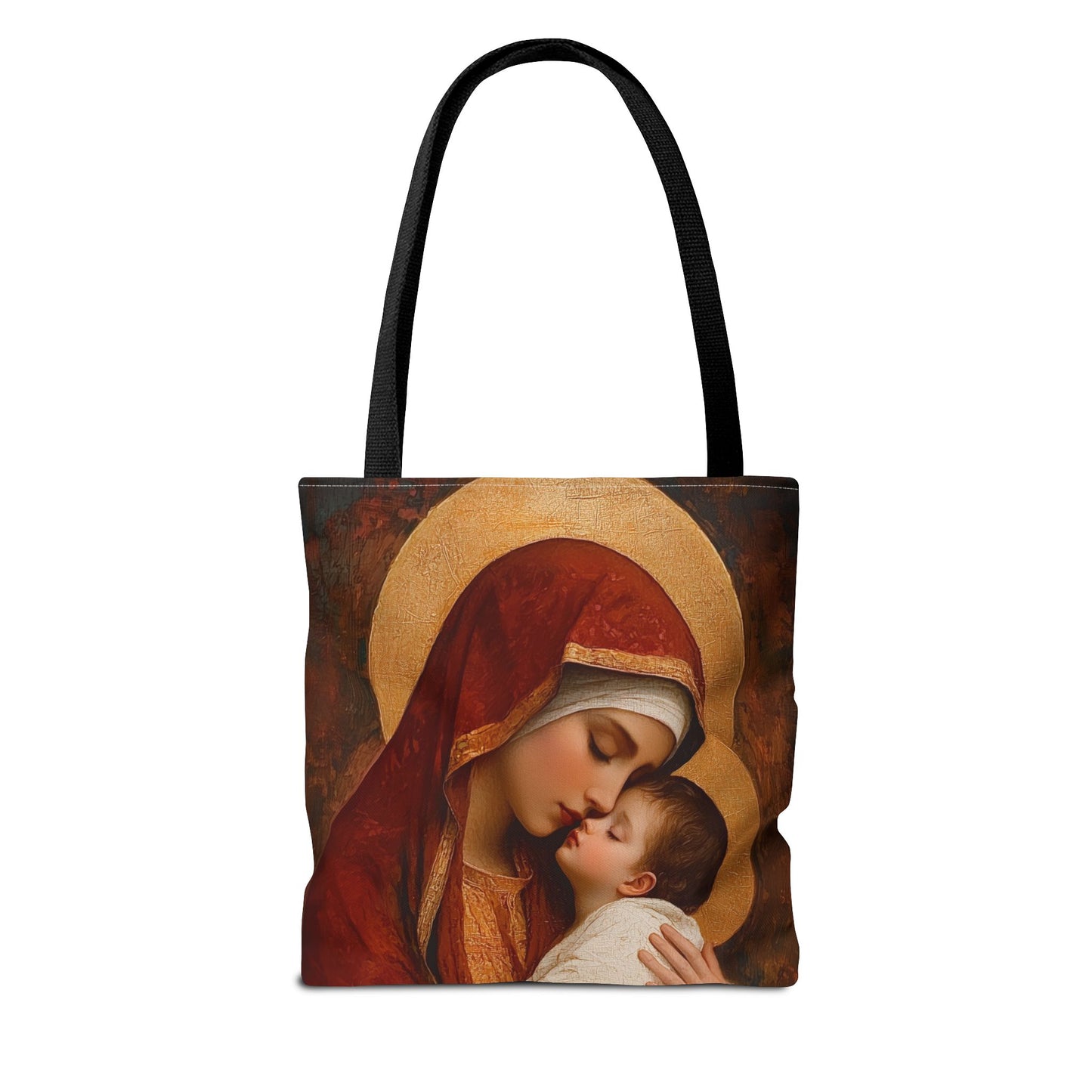 Our Lady of Tenderness - Mother Mary and the Christ Child - Marian Art - Tote Bag - Large Medium Small Faith Art Bag - Tote Purse