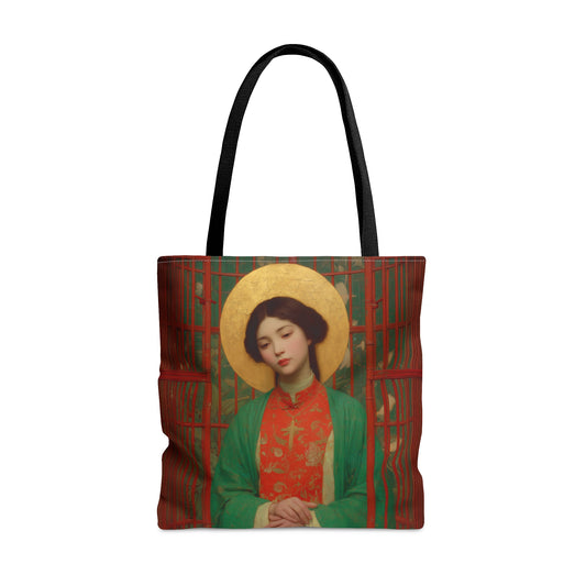 Saint Agnes Tsao Kou Ying - Tote Bag - Large Medium Small Faith Art Bag - Bible Study Faith Purse - Double Sided