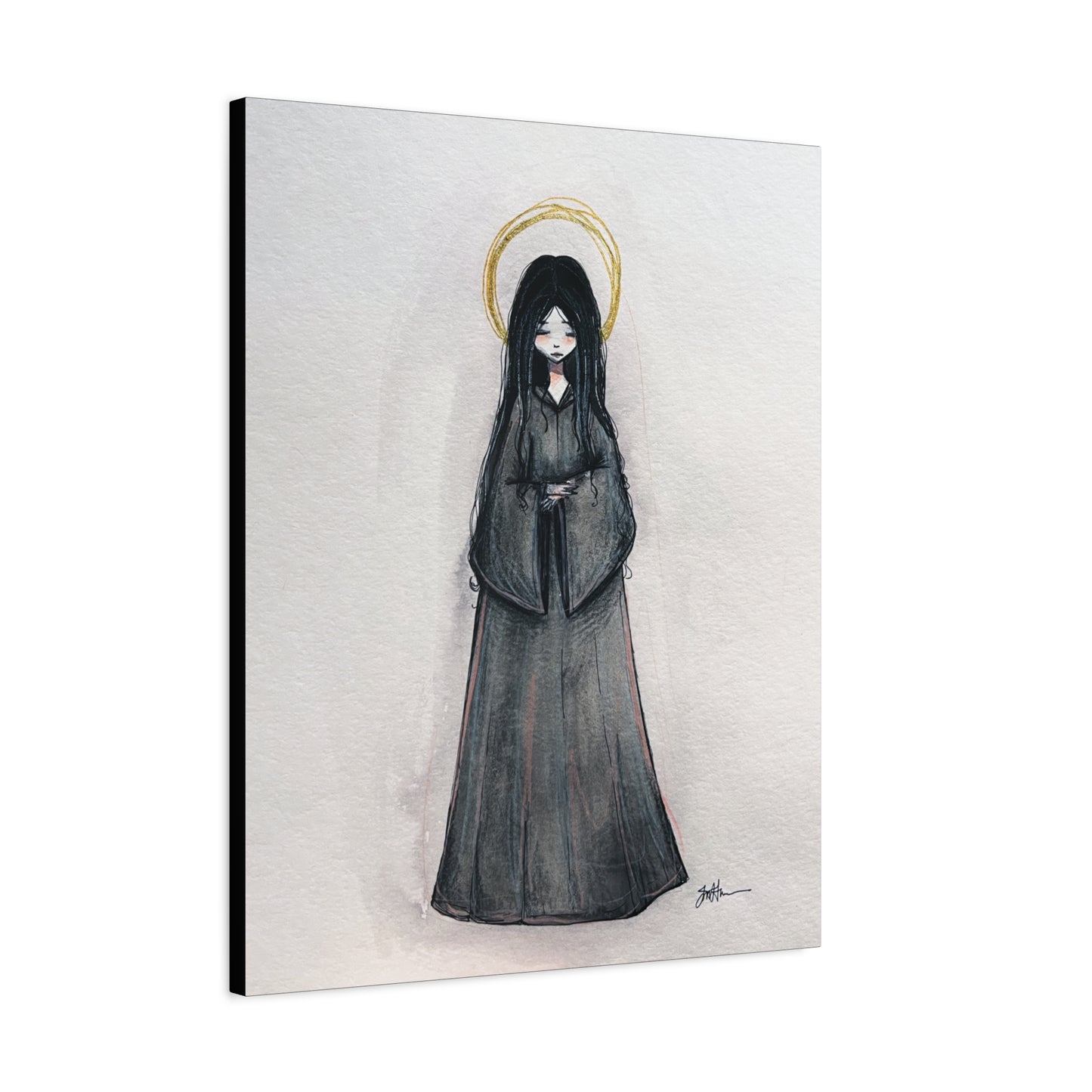 Blessed Mary Magdalen Kiota Hand-Drawn Catholic Canvas Print | Martyrs of Japan Sacred Art | Sanctified Solocosmo Religious Artwork