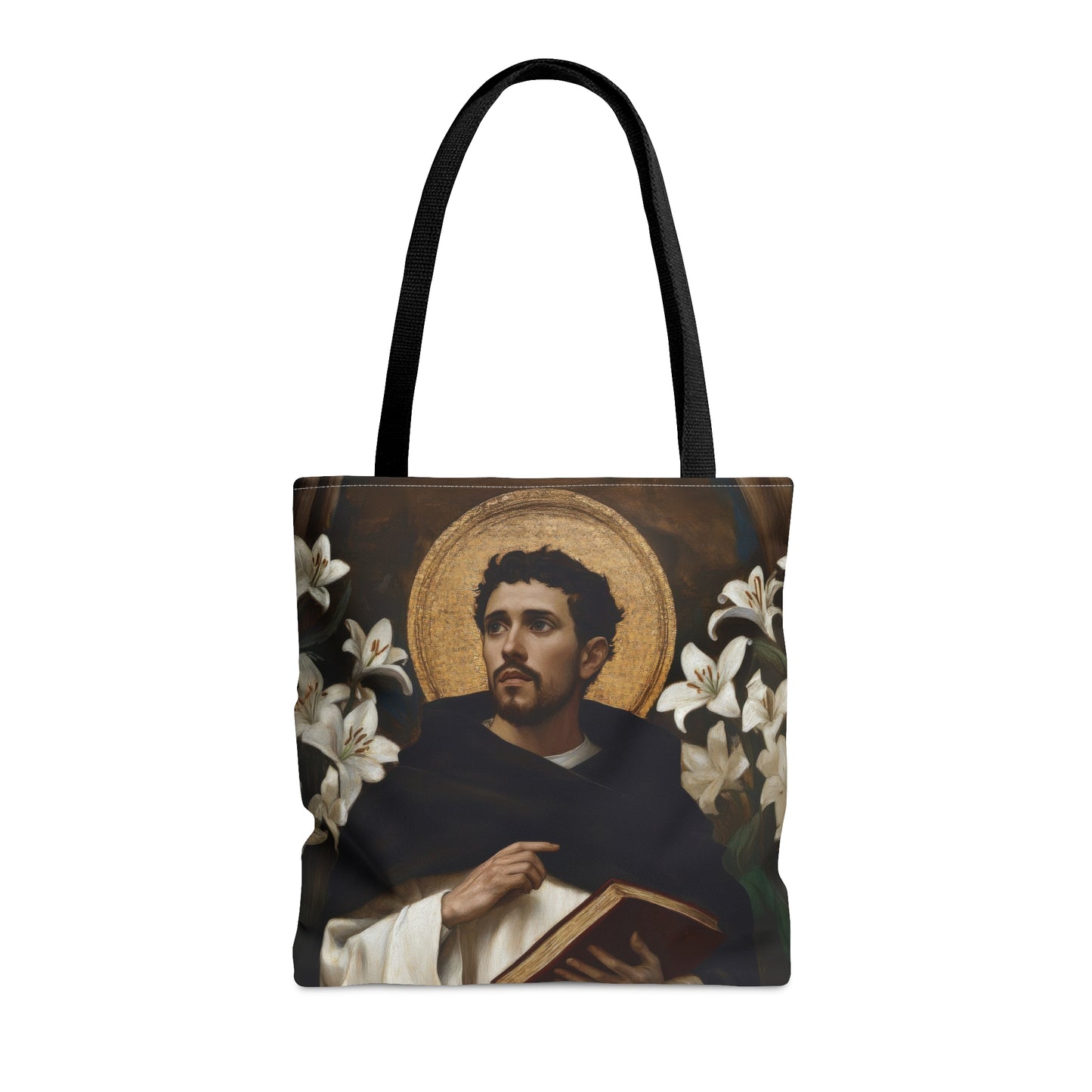 Saint Dominic - Tote Bag - Large Medium Small Faith Art Bag - Bible Study Faith Purse - Double Sided