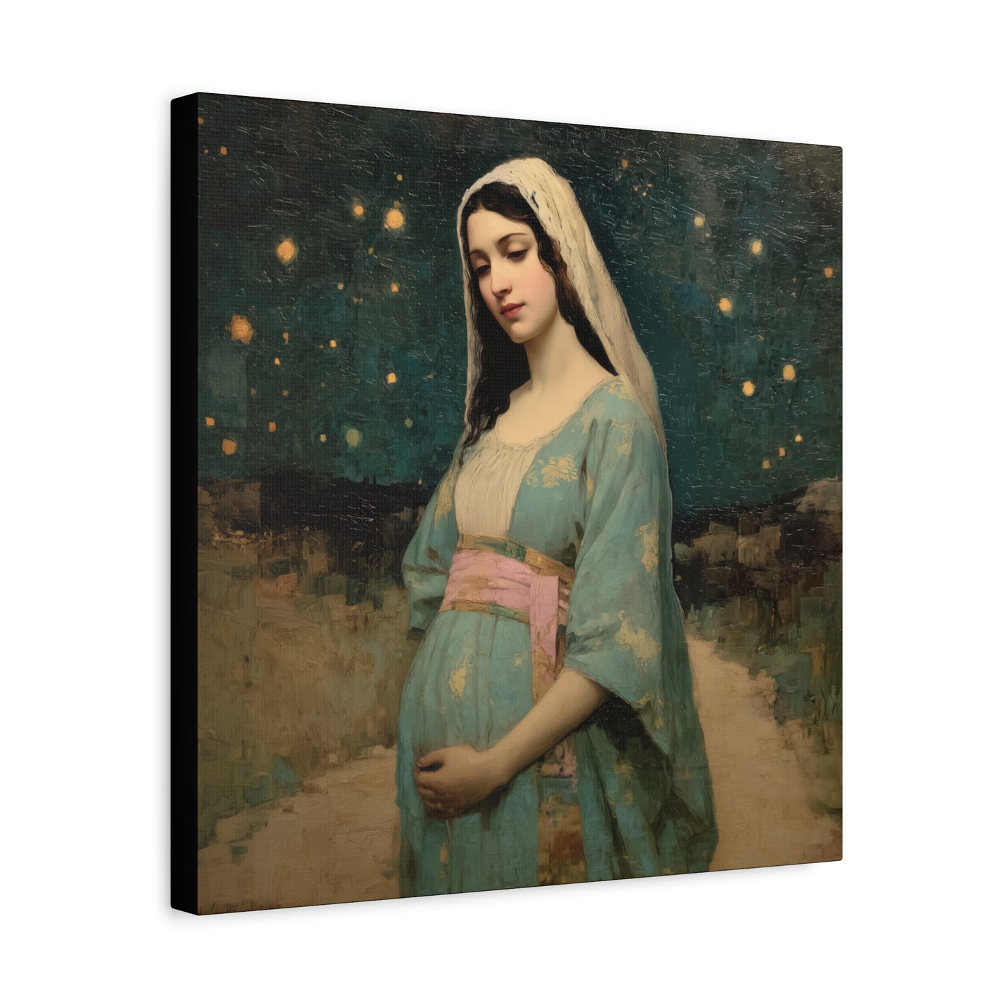 Our Lady of 'O' - Our Lady of Expectation - Mother Mary - Marian Art - Gallery Wrapped Canvas - Print - Catholic Art Print