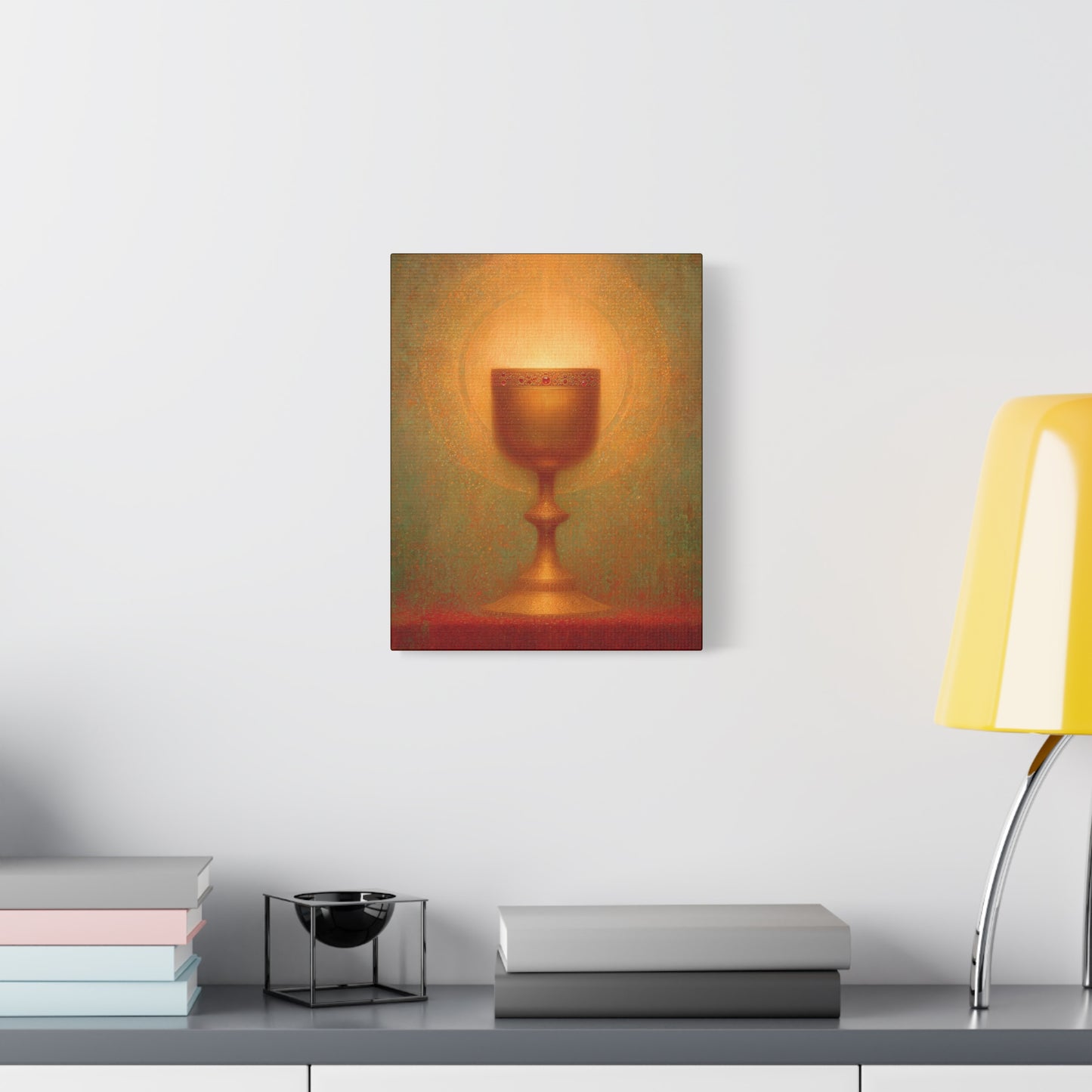 Chalice of the Lamb, Light of the World - The Holy Grail - Gallery Wrapped Canvas - Print - Religious Art for your Home - Catholic Art