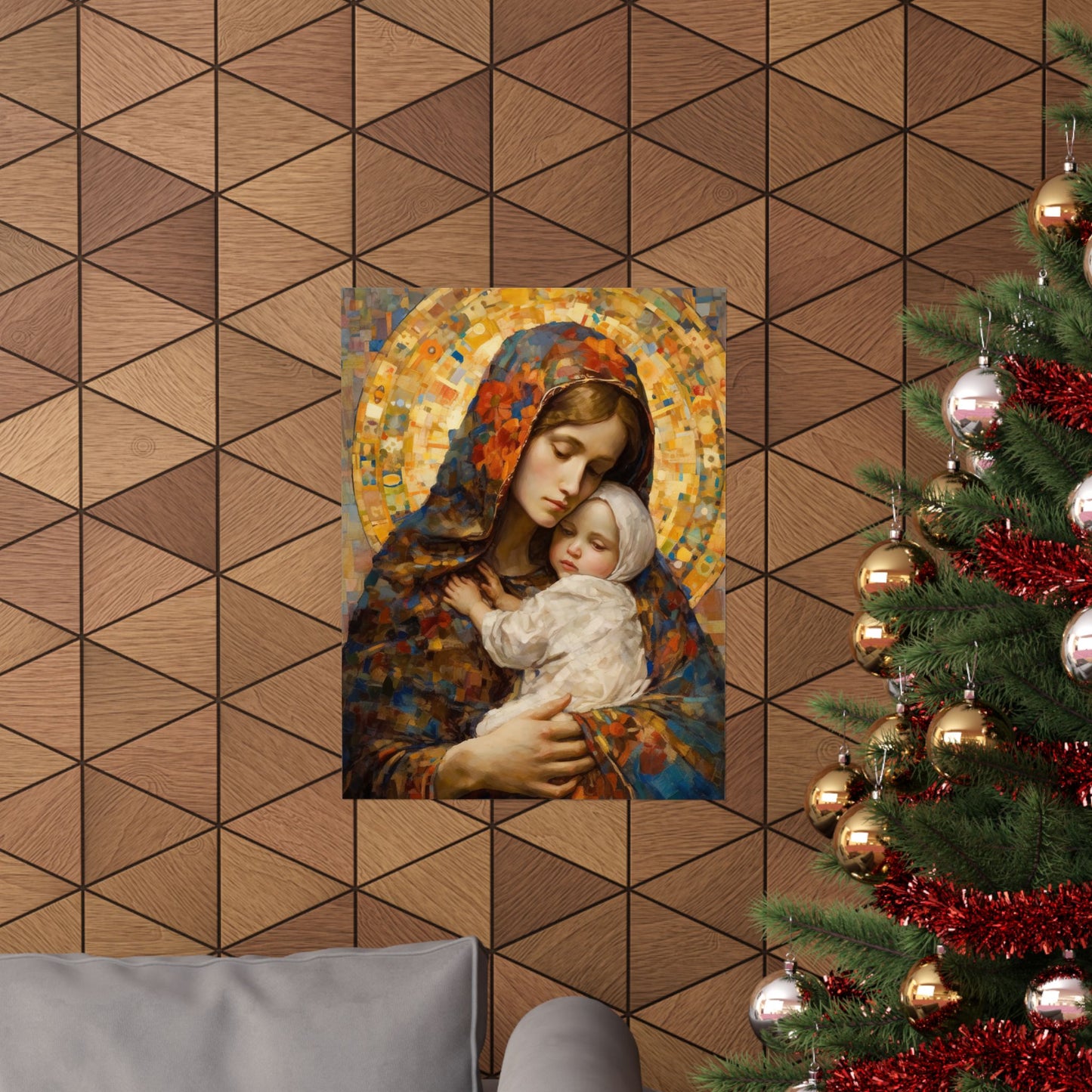 Holy Maternal Bond - Mary and the Christ Baby - Multiple Sizes - Premium Matte Vertical Posters - Christ Child