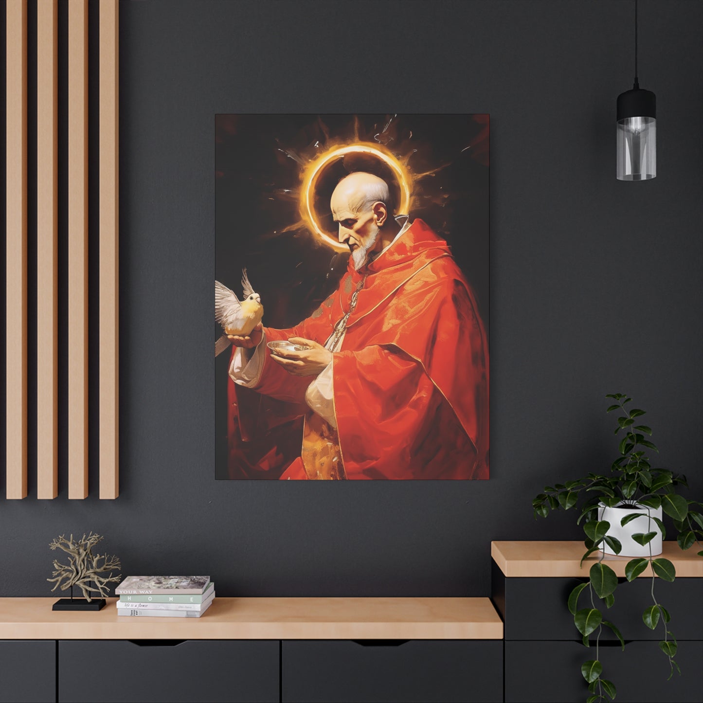 Pope Saint Gregory the Great  - Museum Wrapped Canvas - Sanctified Souls Print - Religious Art for your Home