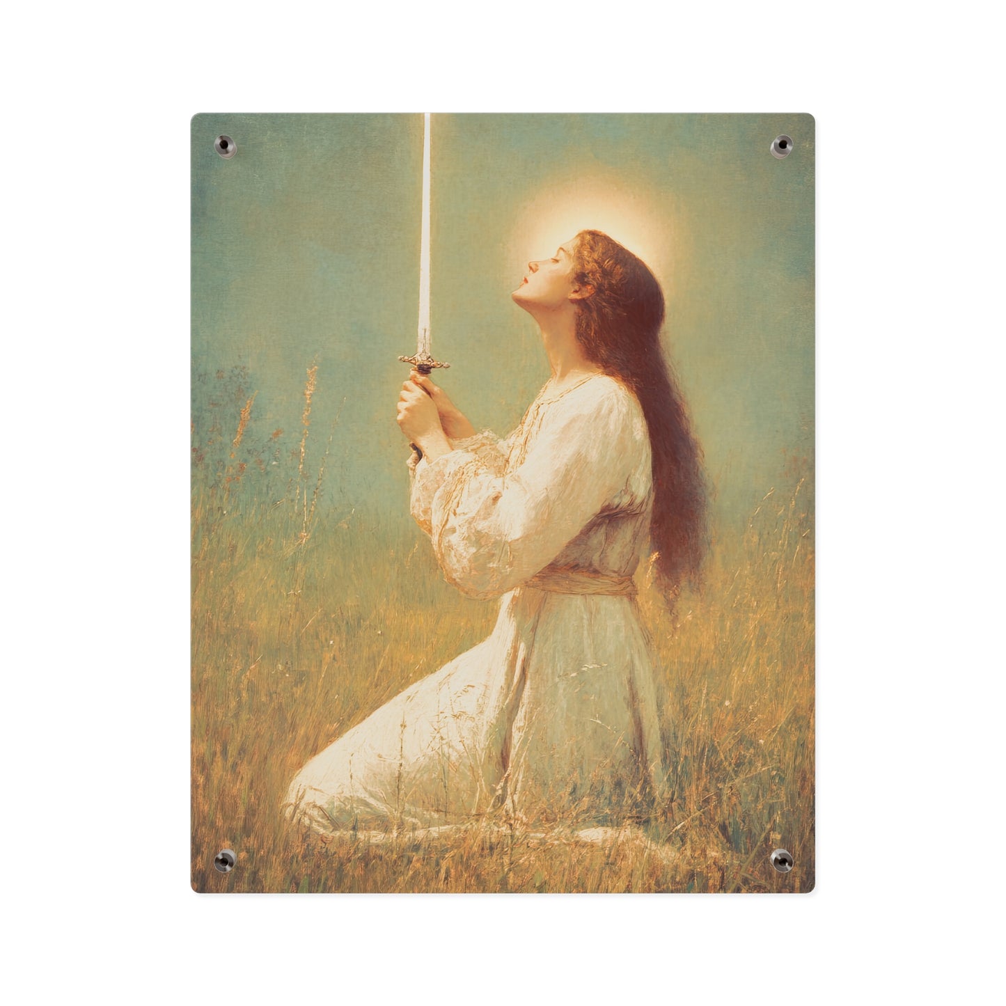 Saint Joan of Arc Wall Art Panel - Ready to Hang Acrylic Print - Catholic Saint Art - Patron Saint Print - No Frame needed
