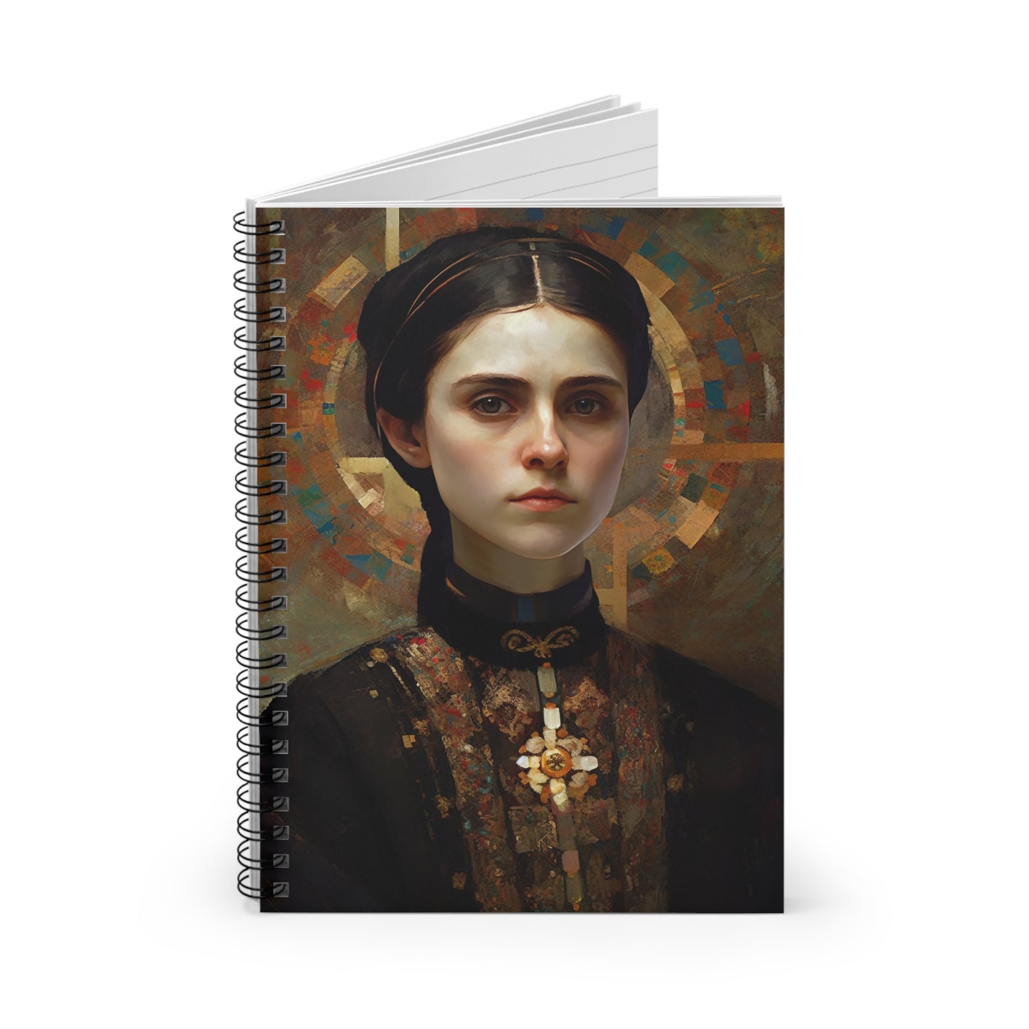 Saint Gemma Galgani Journal - Sanctified Souls Art - Religious Based Notebook - Spiral Notebook - Ruled Line