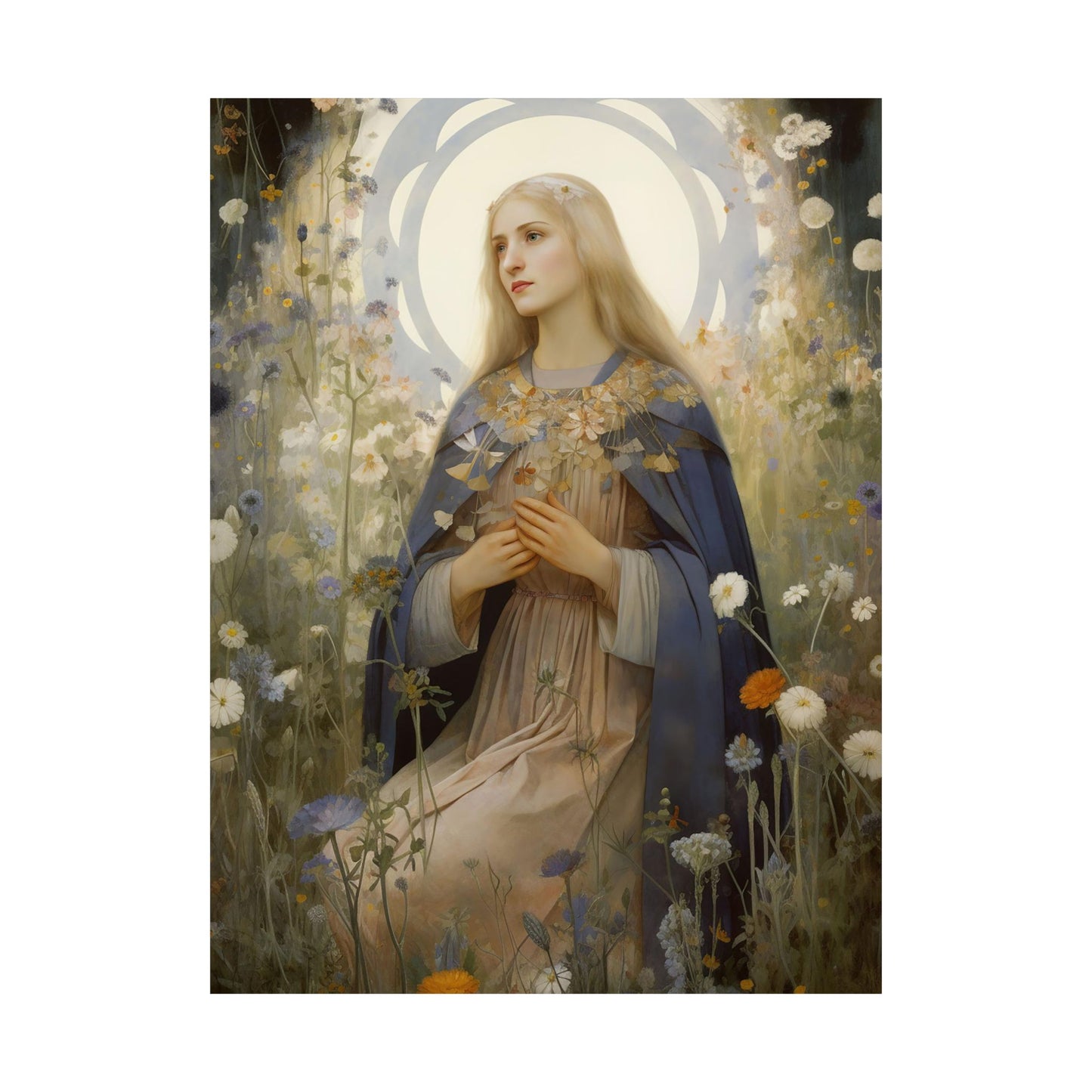 Saint Hildegard of Bingen Print - Sanctified Souls Print - Multiple Sizes - Premium Matte Vertical Posters