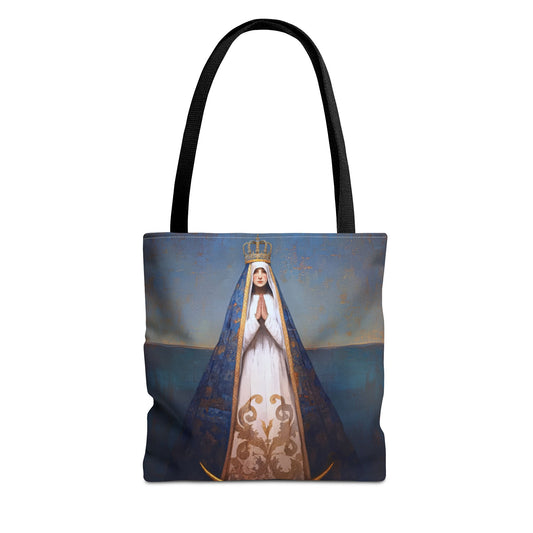 Virgin de Valle - Mother Mary  - Virgin of the Valley - Marian Art - Tote Bag - Large Medium Small Faith Art Bag - Tote Purse