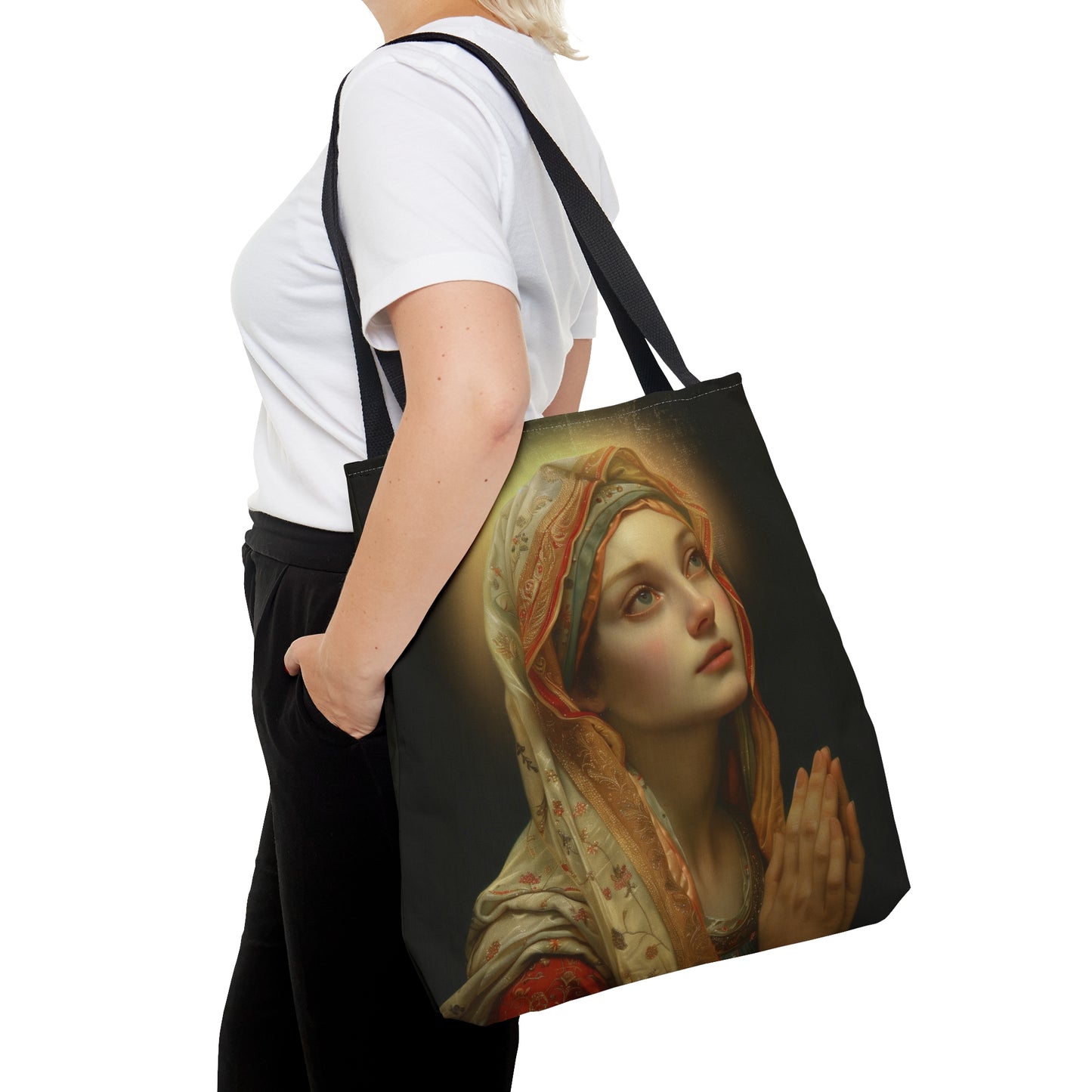 Saint Regina Tote Bag - Large Medium Small Faith Art Bag - Catholic Faith Purse - Religious - Reusable Grocery Bag - Prayer Bag - Bible Bag