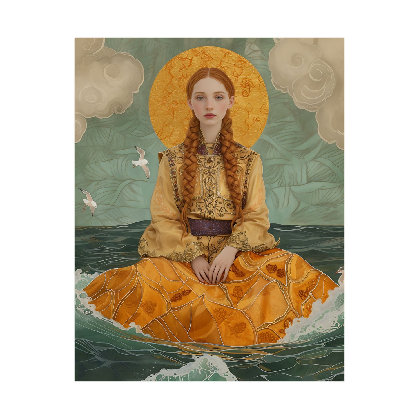 Saint Ia of Cornwall - Sanctified Souls Print - Multiple Sizes - Premium Matte Vertical Posters
