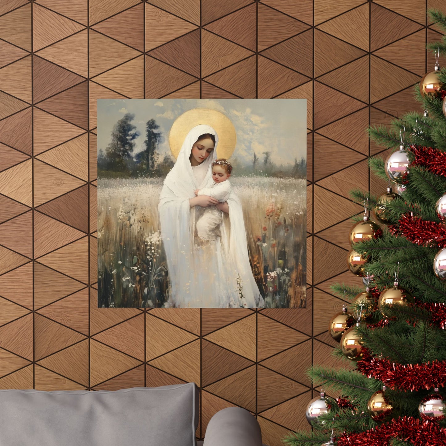 Our Lady of the Prairie - Sanctified Souls Print - Multiple Sizes - Premium Posters - Catholic Art - Christian Home