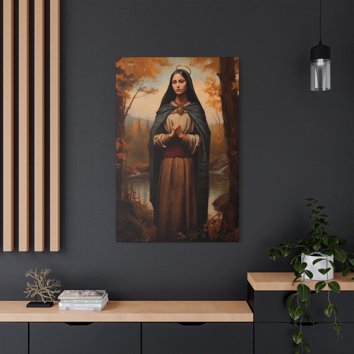 Saint Kateri Tekakwitha -  Museum Wrapped Canvas - Sanctified Souls Print - Religious Art for your Home