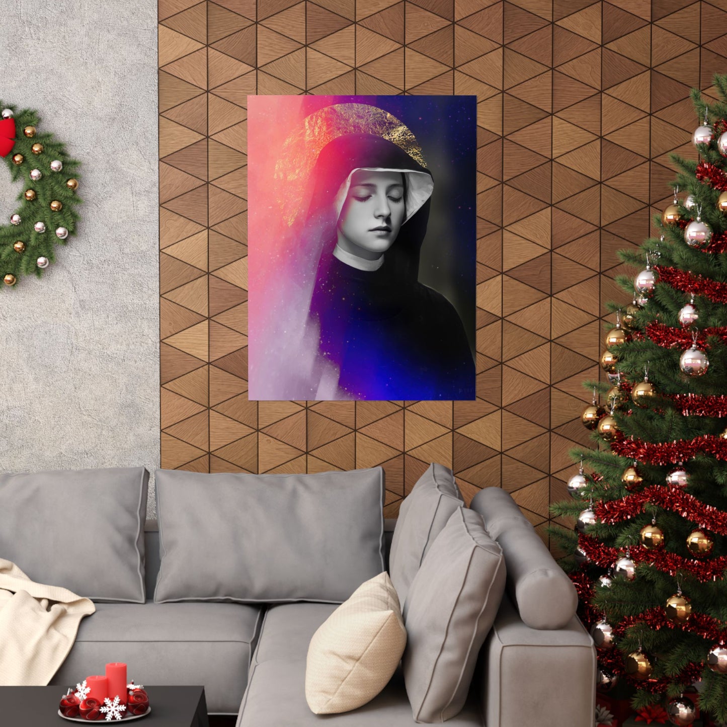 Saint Faustina Kowalska Poster Print - Sanctified Souls Print - Multiple Sizes - Premium Posters - Catholic Art for your home