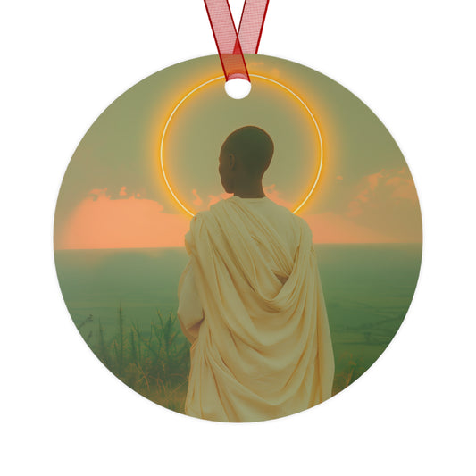 Saint Charles Lwanga Metal Ornament - Religious Holiday Christmas Ornament and Keepsake - Prayer Ornament