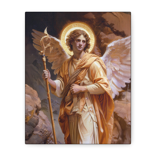 Saint Raphael the Archangel - Gallery Wrapped Canvas - Print - Religious Art for your Home - Catholic