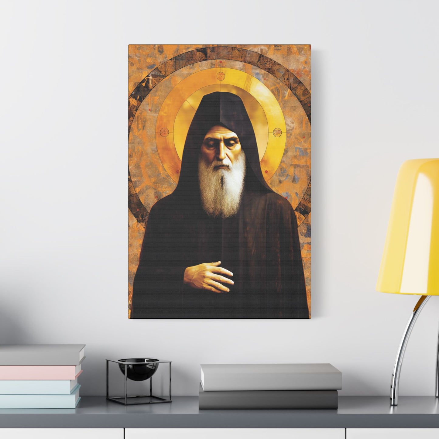 Saint Charbel Makhlouf Canvas Print - Multiple Sizes - Catholic Home art - Museum Wrapped Canvas - Sanctified Souls Print - Saint Sharbel