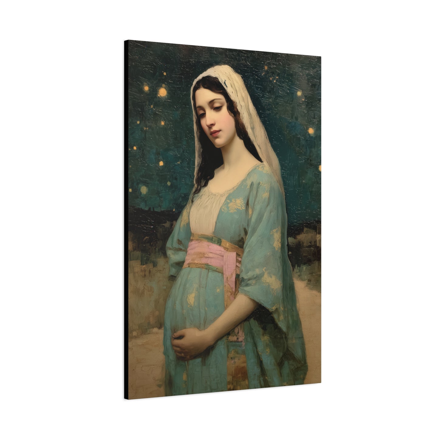 Our Lady of 'O' - Our Lady of Expectation - Mother Mary - Marian Art - Gallery Wrapped Canvas - Print - Catholic Art Print