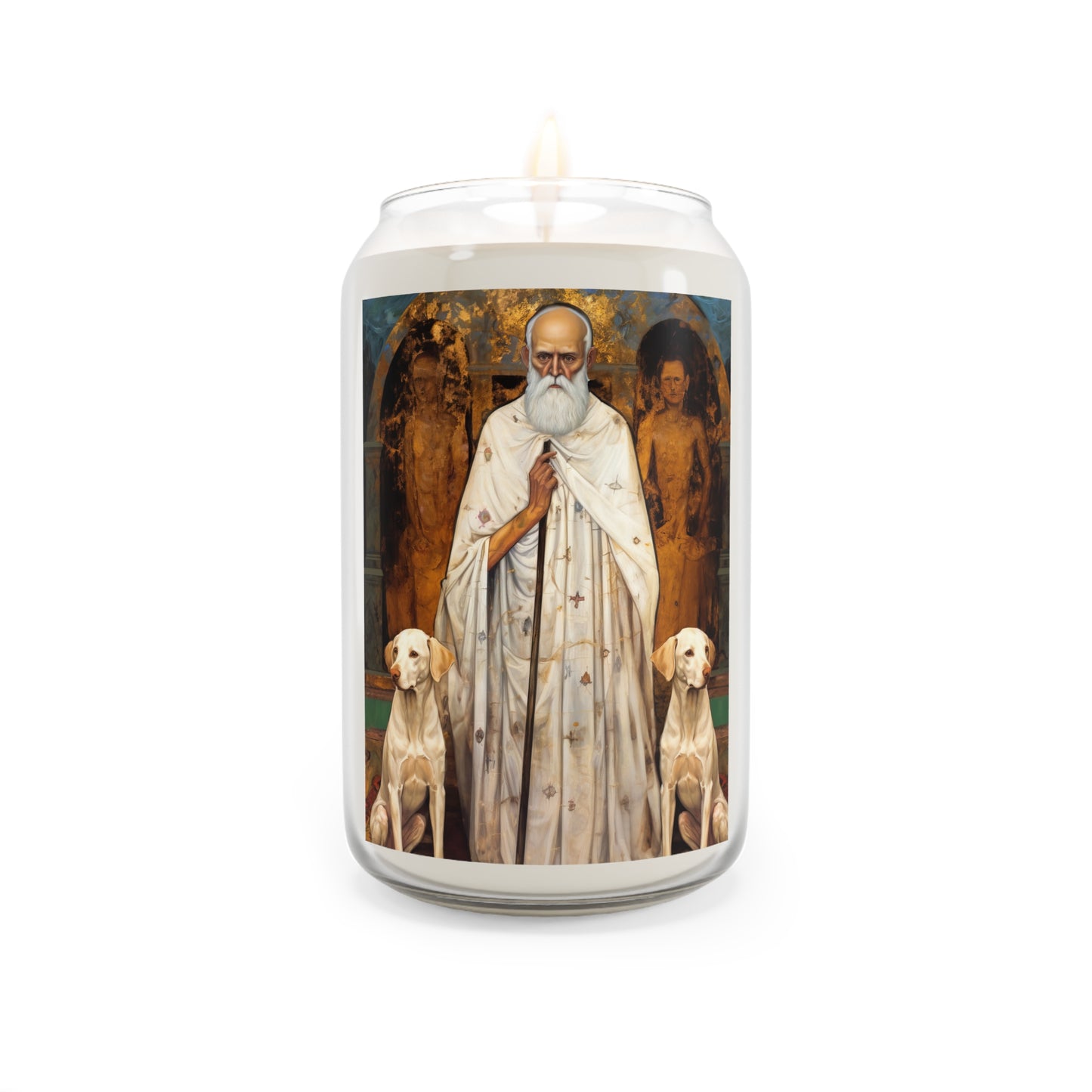 Saint Lazarus - Scented Prayer Candle, 13.75oz - Tall Size - Religious Prayer Candle - Catholic Art - Religious Gift