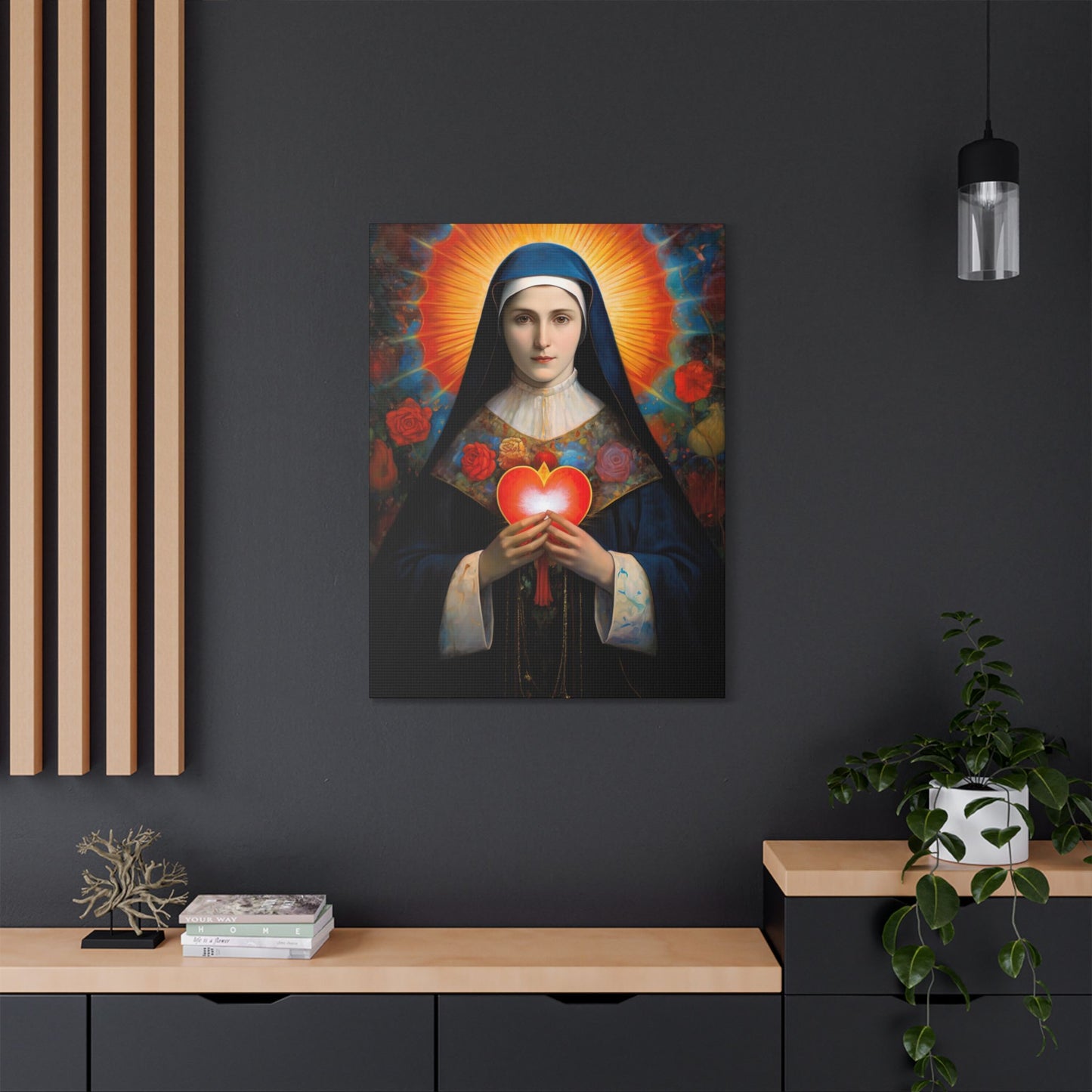 Saint Jane Frances de Chantal Canvas Print - Multiple Sizes - Catholic Home art - Museum Wrapped Canvas - Sanctified Souls Print