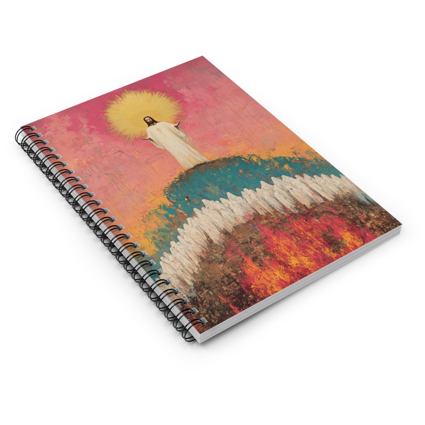 Light Pierced the Abyss - Sanctified Souls Art - Religious Based Notebook - Spiral Notebook - Ruled Line
