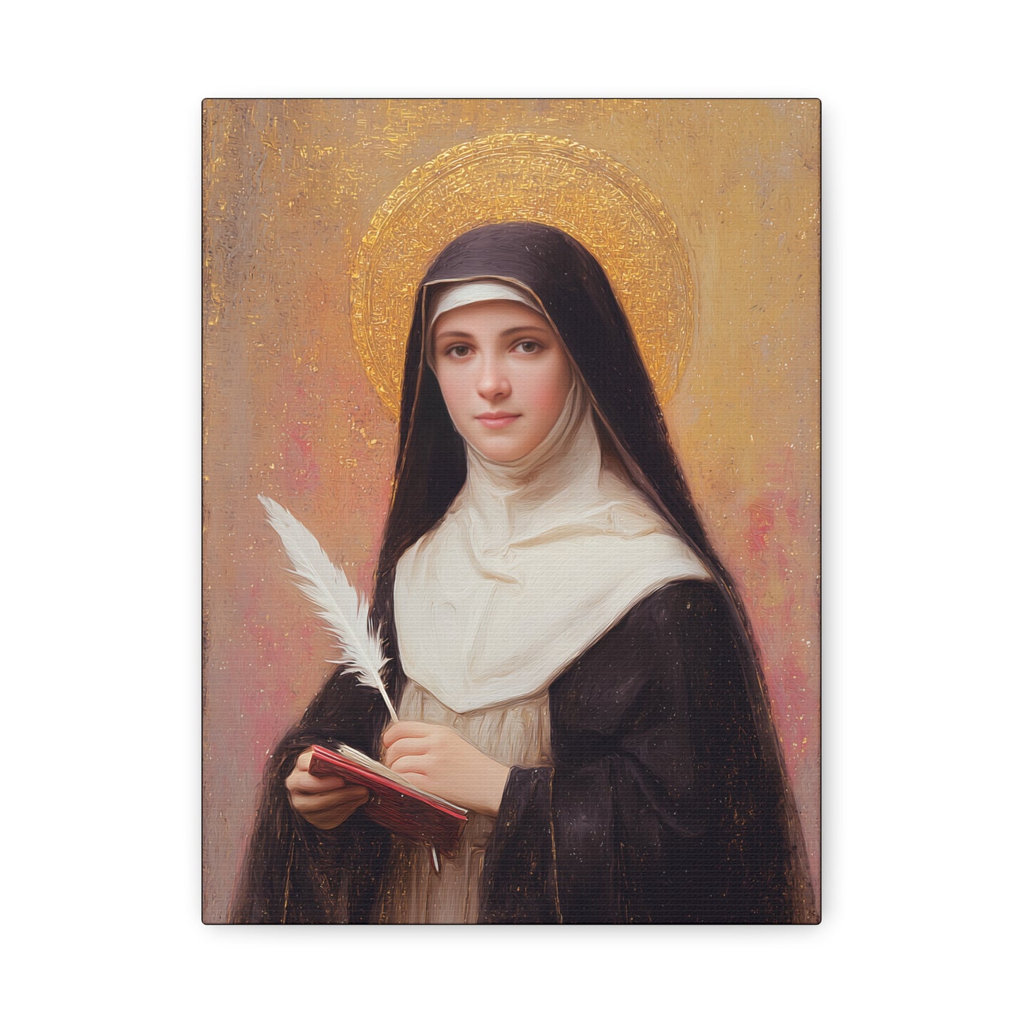 Saint Mechtildis / Mechtide of Hefta / Mechthild of Hackeborn - Gallery Wrapped Canvas - Print - Religious Art for your Home - Catholic Art