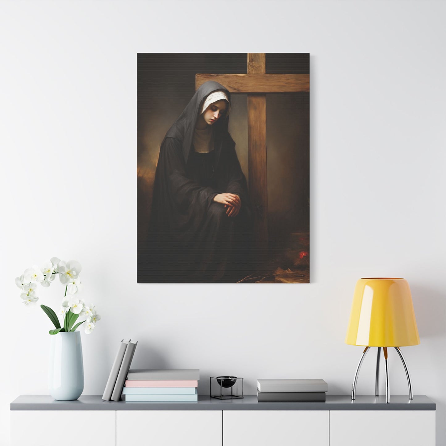 Saint Clare of Montefalco Canvas Print - Multiple Sizes - Catholic Home art - Gallery Wrapped Canvas - Sanctified Souls Print