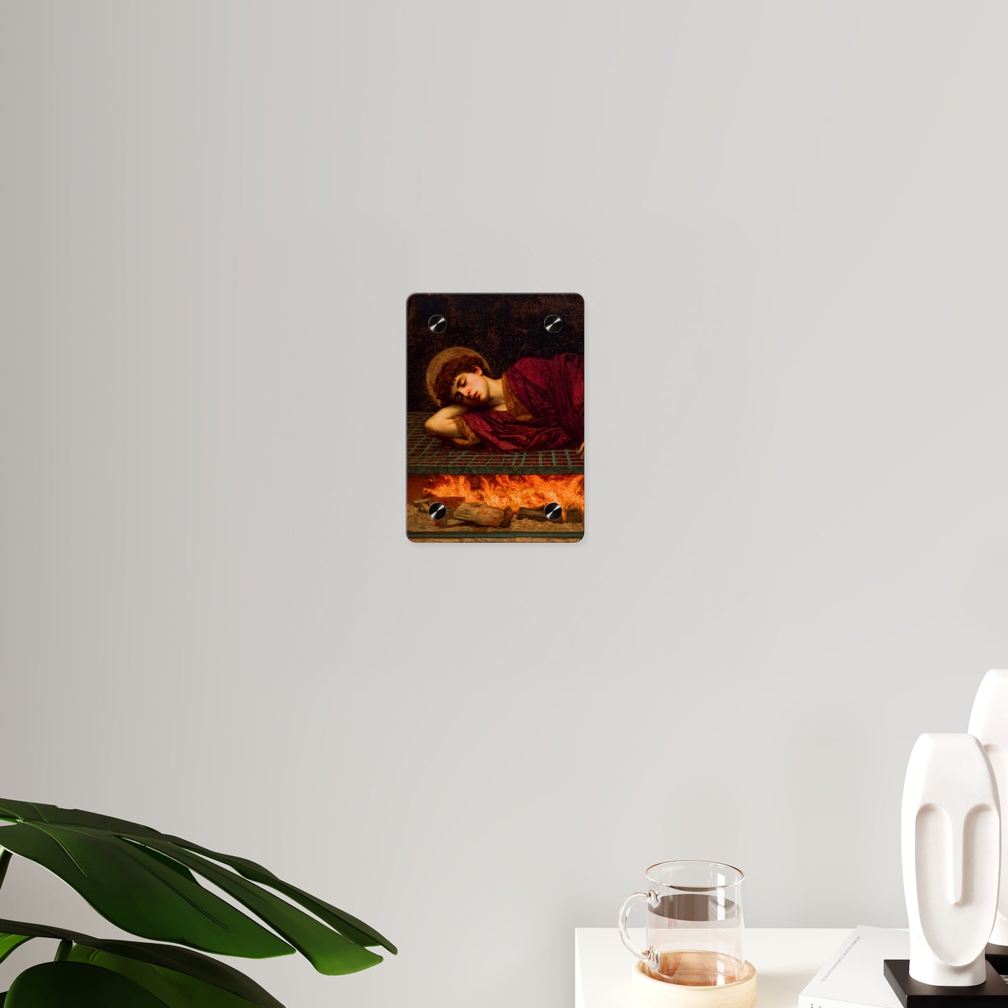 Saint Lawrence Wall Art Panel - Ready to Hang Acrylic Print - Catholic Saint Art - Patron Saint Print - No Frame needed