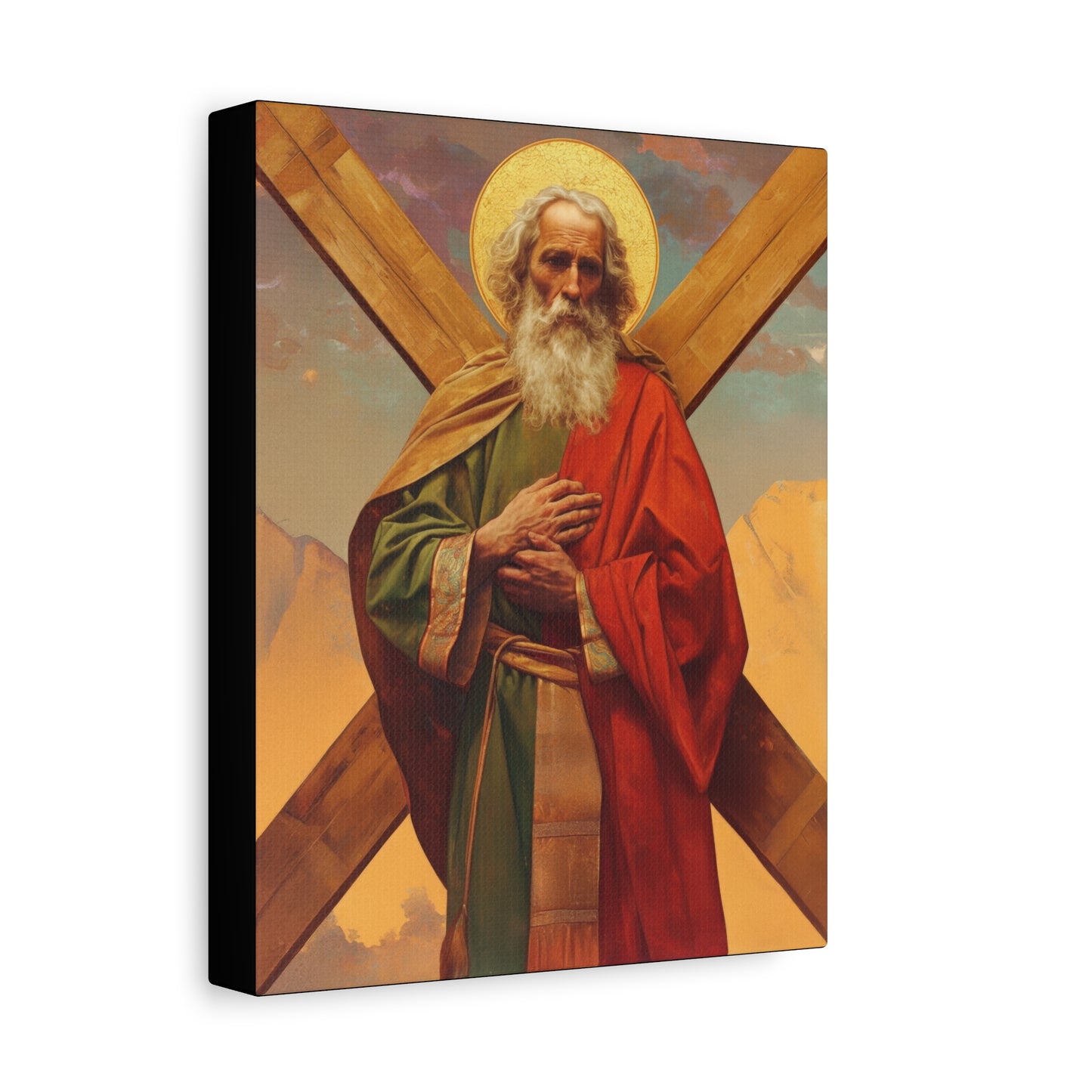 Saint Andrew the Apostle - Gallery Wrapped Canvas - Print - Religious Art for your Home - Catholic