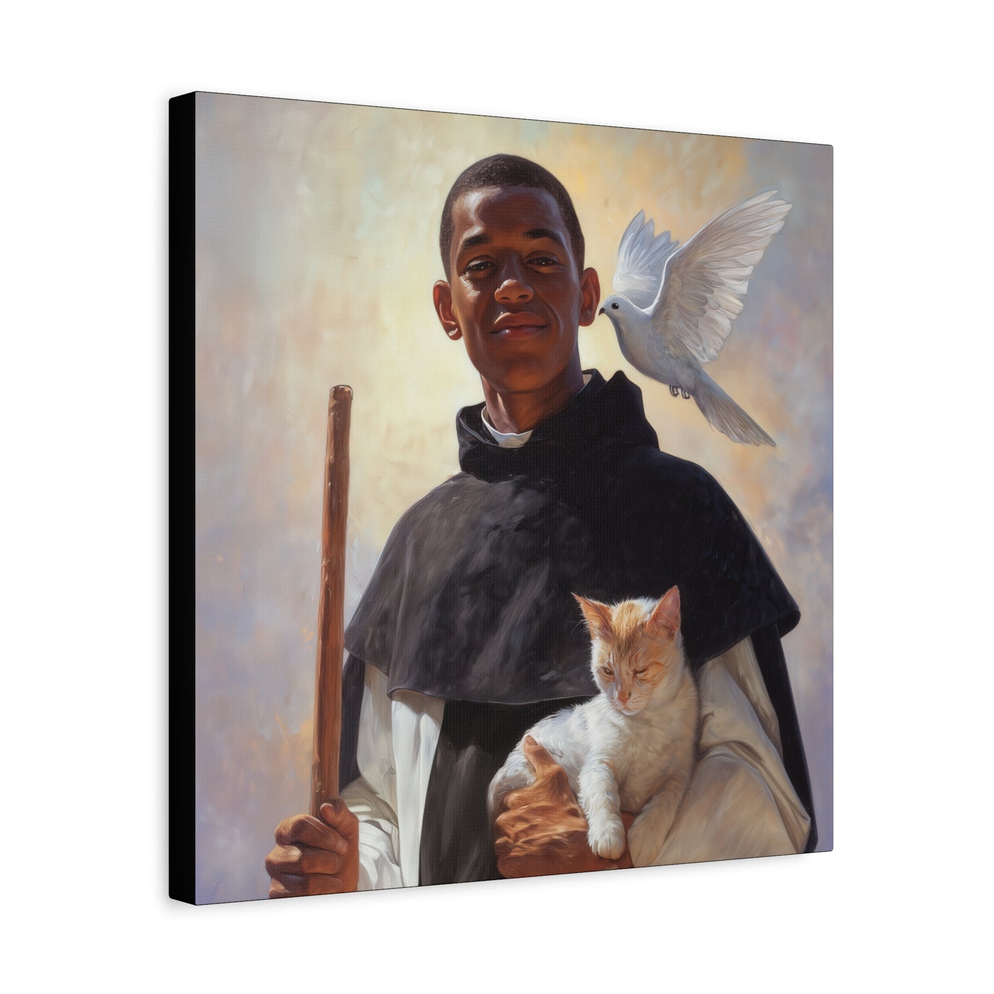 Saint Martin de Porres - Gallery Wrapped Canvas - Print - Religious Art for your Home - Catholic Art