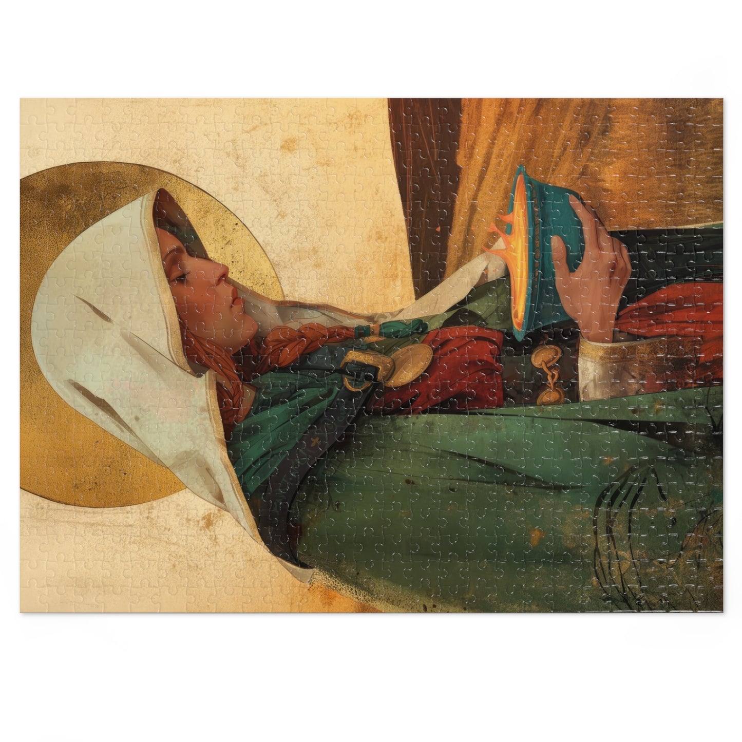 Saint Brigid of Ireland / Kildare - Puzzle and Keepsake Tin - Religious (30, 110, 252, 500,1000) - Religious Puzzle - Gifts for Catholics