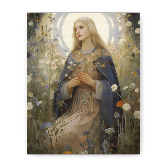 Saint Hildegard of Bingen - Museum Wrapped Canvas - Sanctified Souls Print - Religious Art for your Home