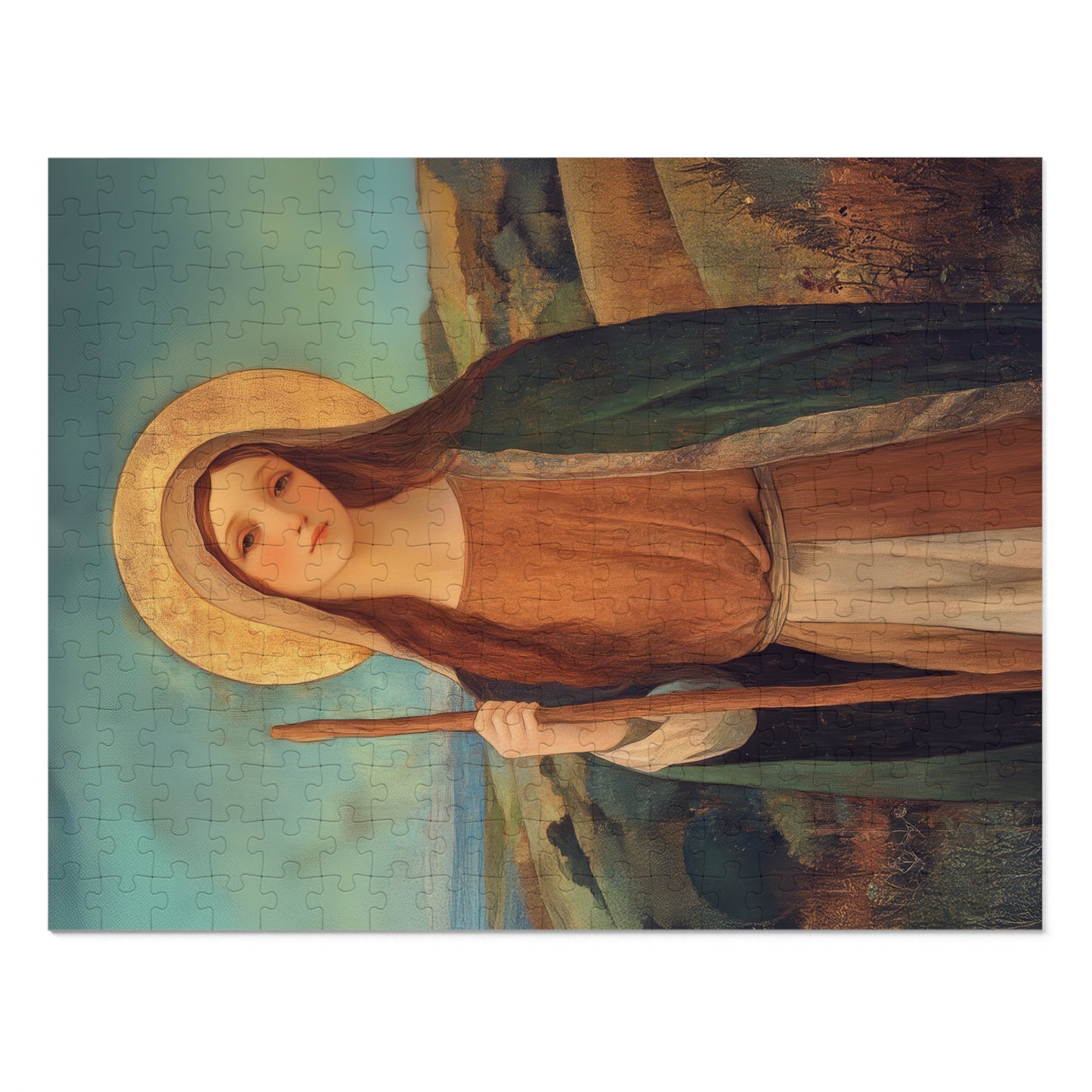 Saint Breage // Saint Breaca - Puzzle & Keepsake Tin - Religious Jigsaw Puzzle (30, 110, 252, 500,1000-Piece)