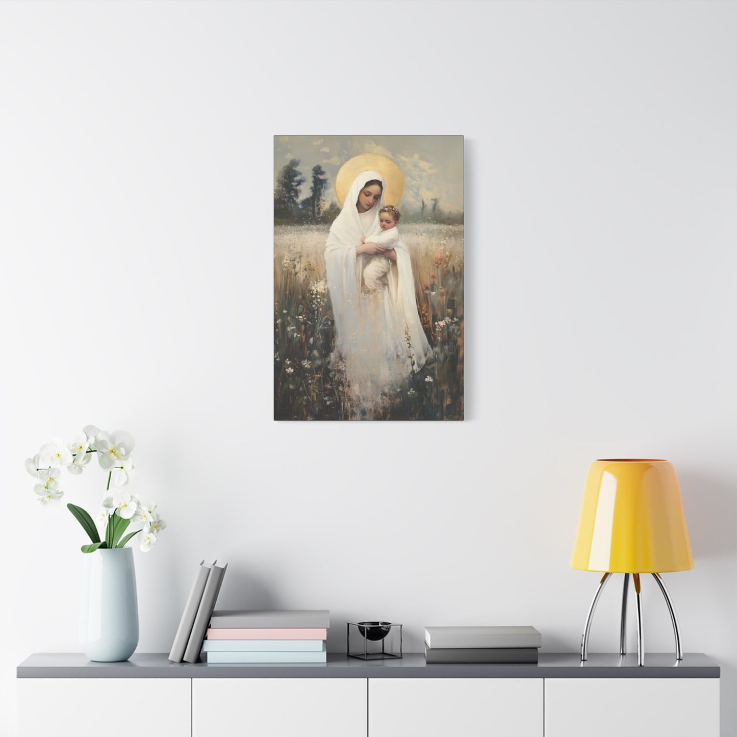 Our Lady of the Prairie - Multiple Sizes - Catholic Home art - Museum Wrapped Canvas - Sanctified Souls Print