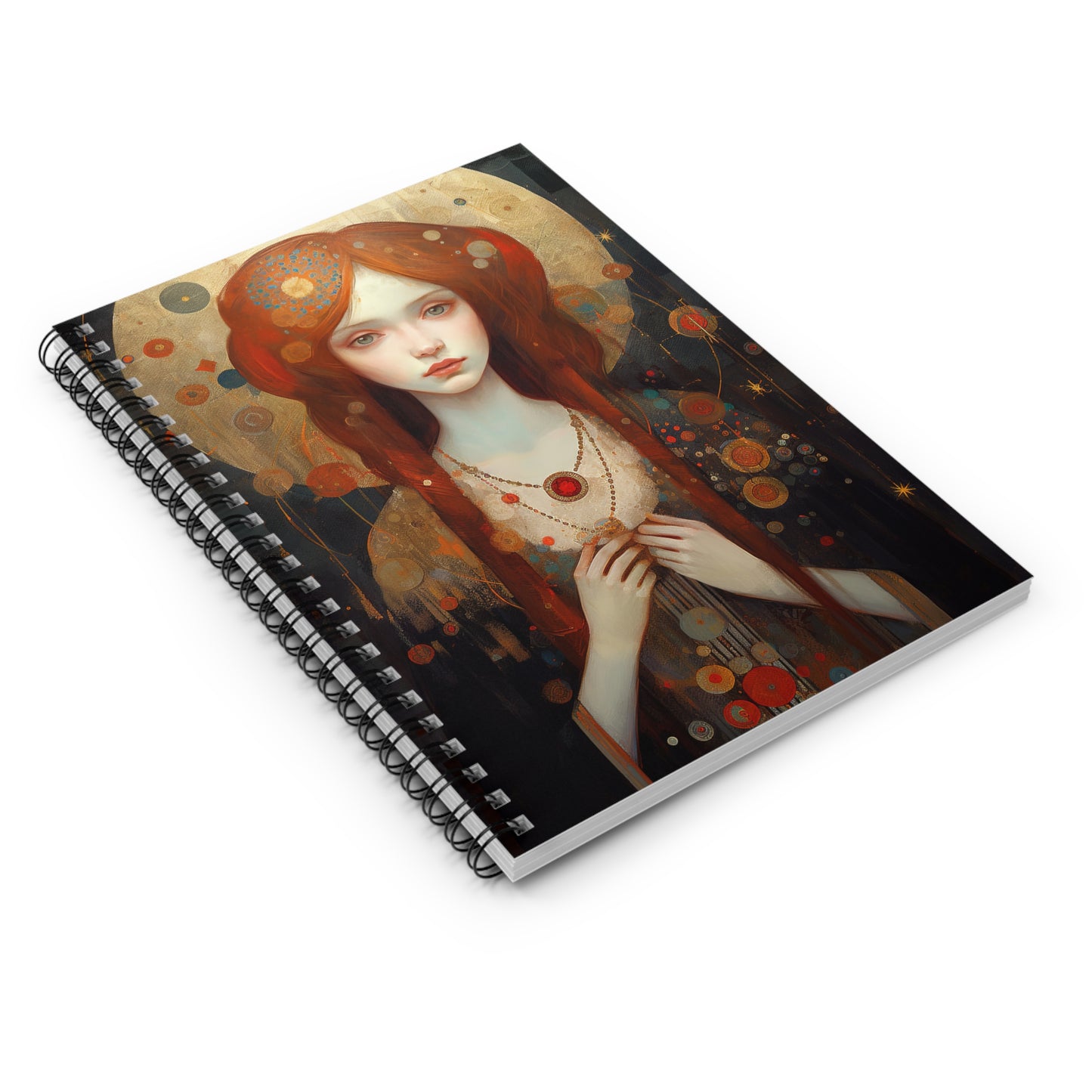 Saint Lucy Journal - Sanctified Souls Art - Religious Based Notebook - Spiral Notebook - Ruled Line
