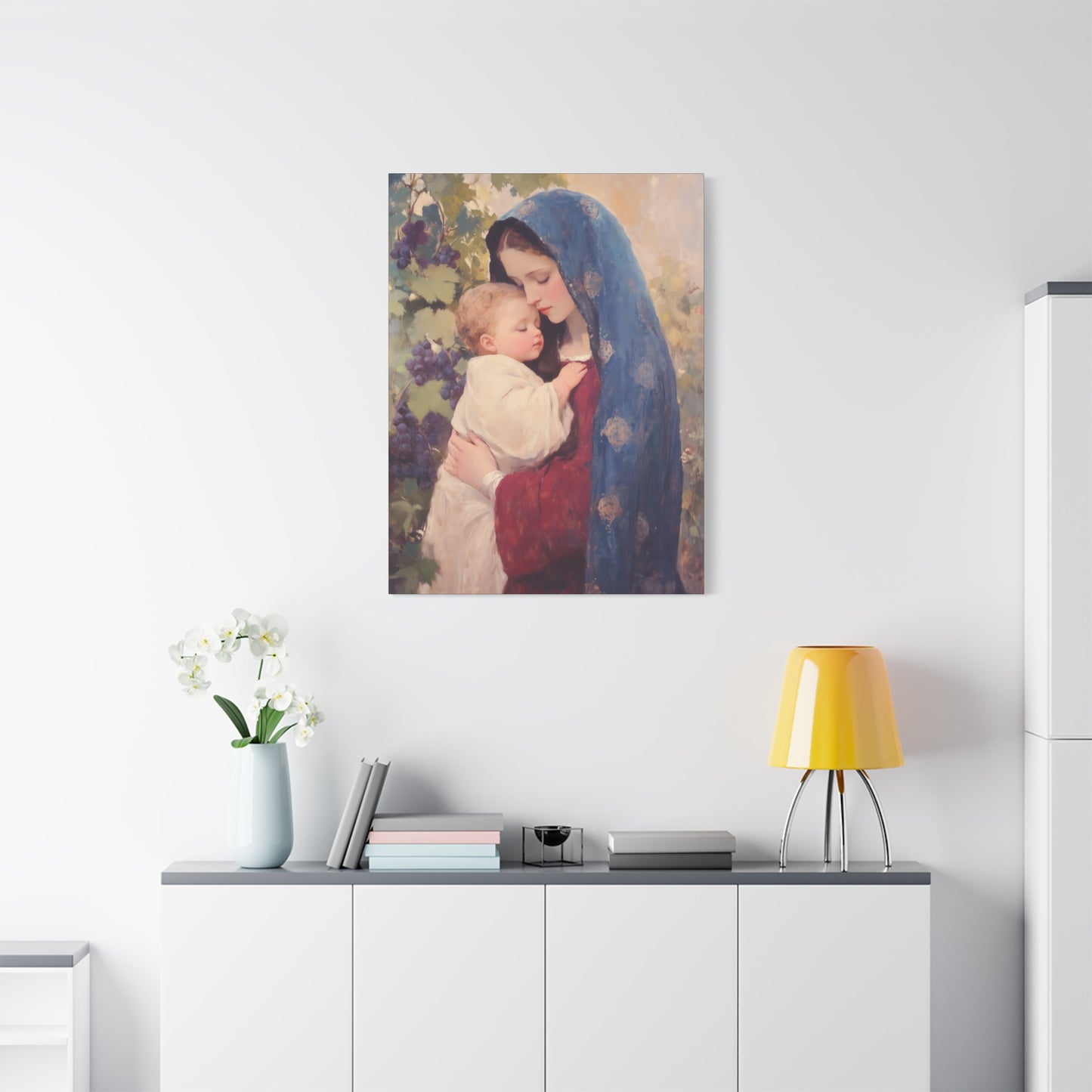 Our Lady of the Grapes / Out Lady of the Harvest - Gallery Wrapped Canvas - Print - Religious Art for your Home - Catholic Art