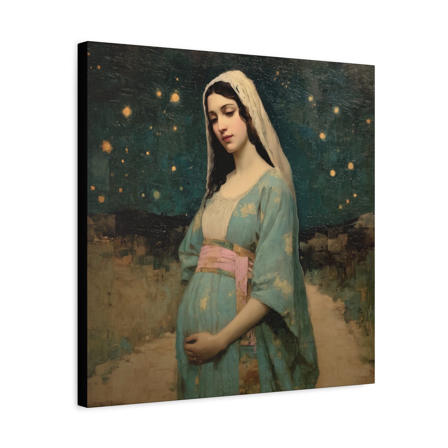 Our Lady of 'O' - Our Lady of Expectation - Mother Mary - Marian Art - Gallery Wrapped Canvas - Print - Catholic Art Print