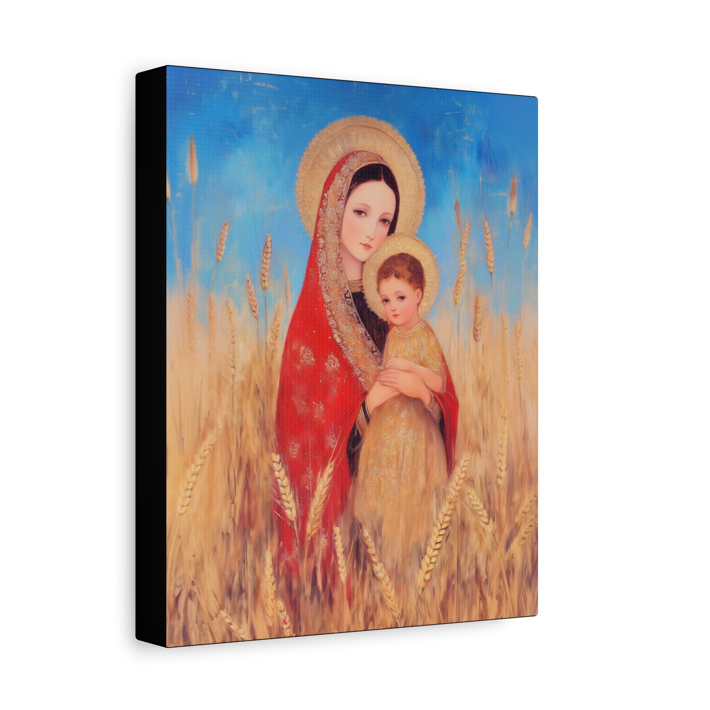 Our Lady of the Harvest  - Multiple Sizes - Catholic Home art - Museum Wrapped Canvas - Sanctified Souls Print