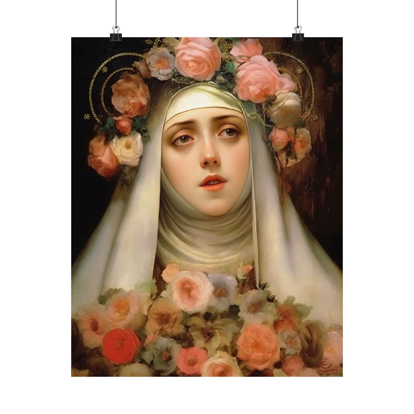 Saint Rose of Lima - Sanctified Souls Print - Multiple Sizes - Premium Matte Vertical Posters - Patron Saint of Florists